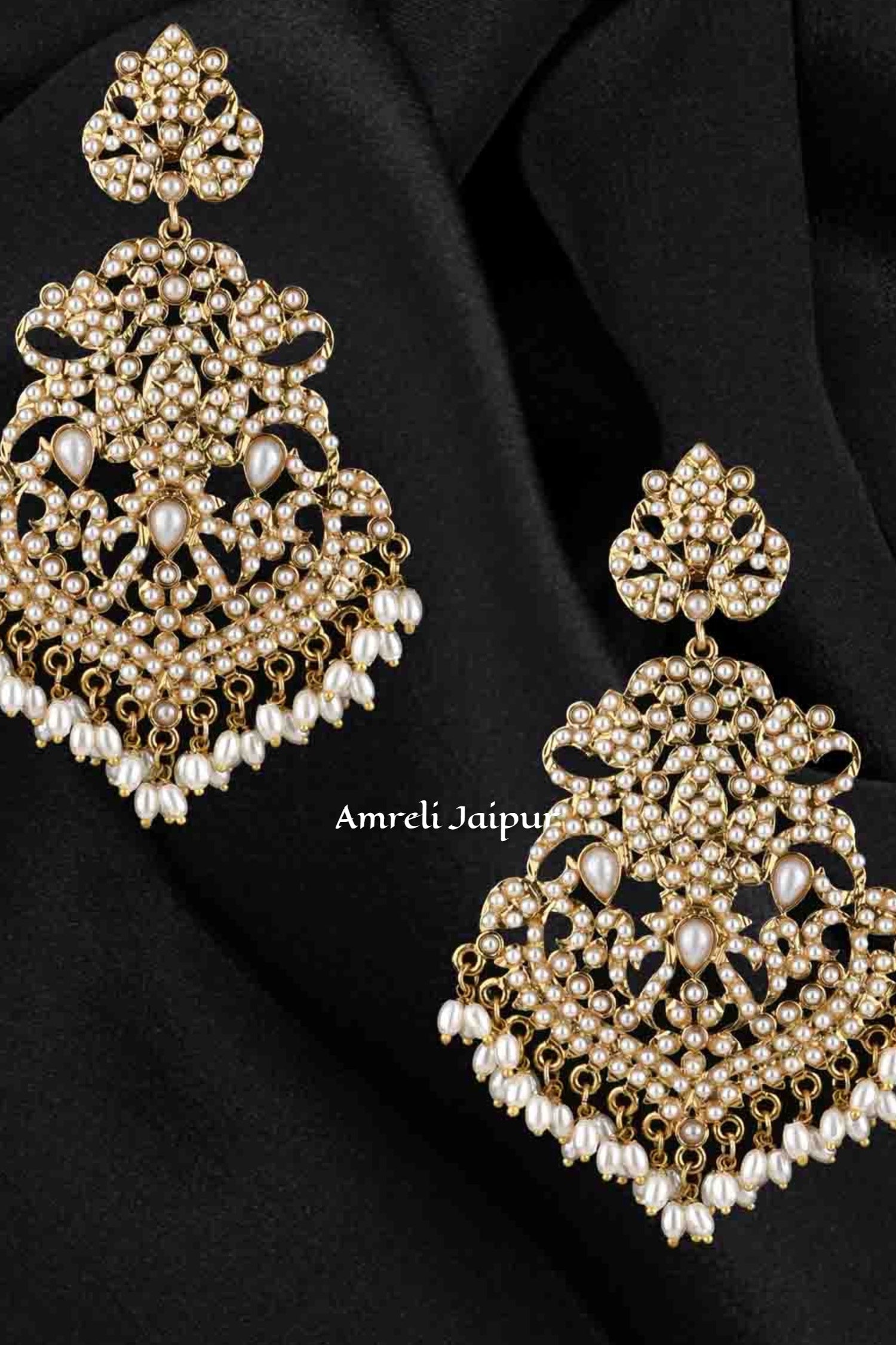 Driya Jadau Chandbali Earrings