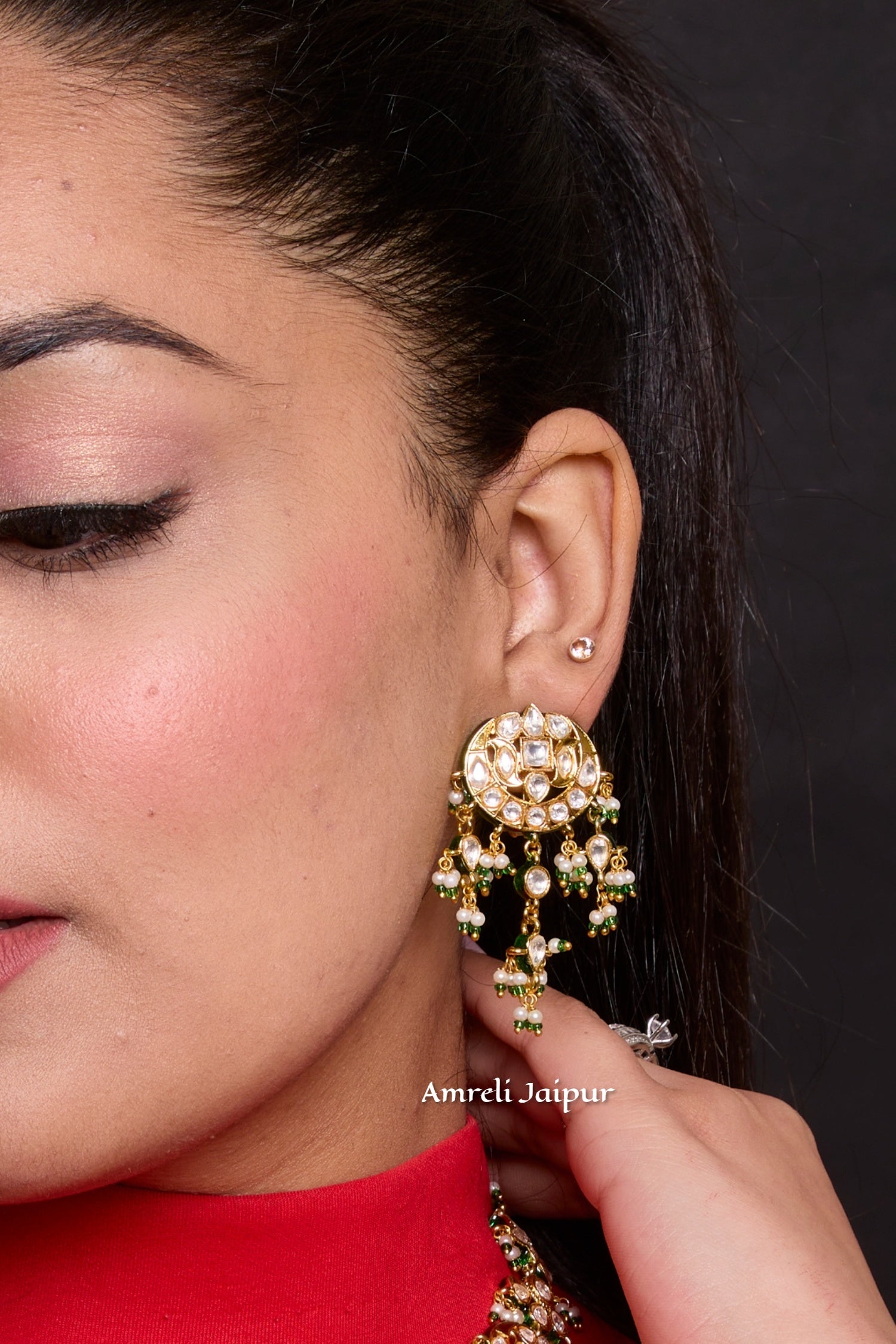 Amrut Polki Kundan Earrings