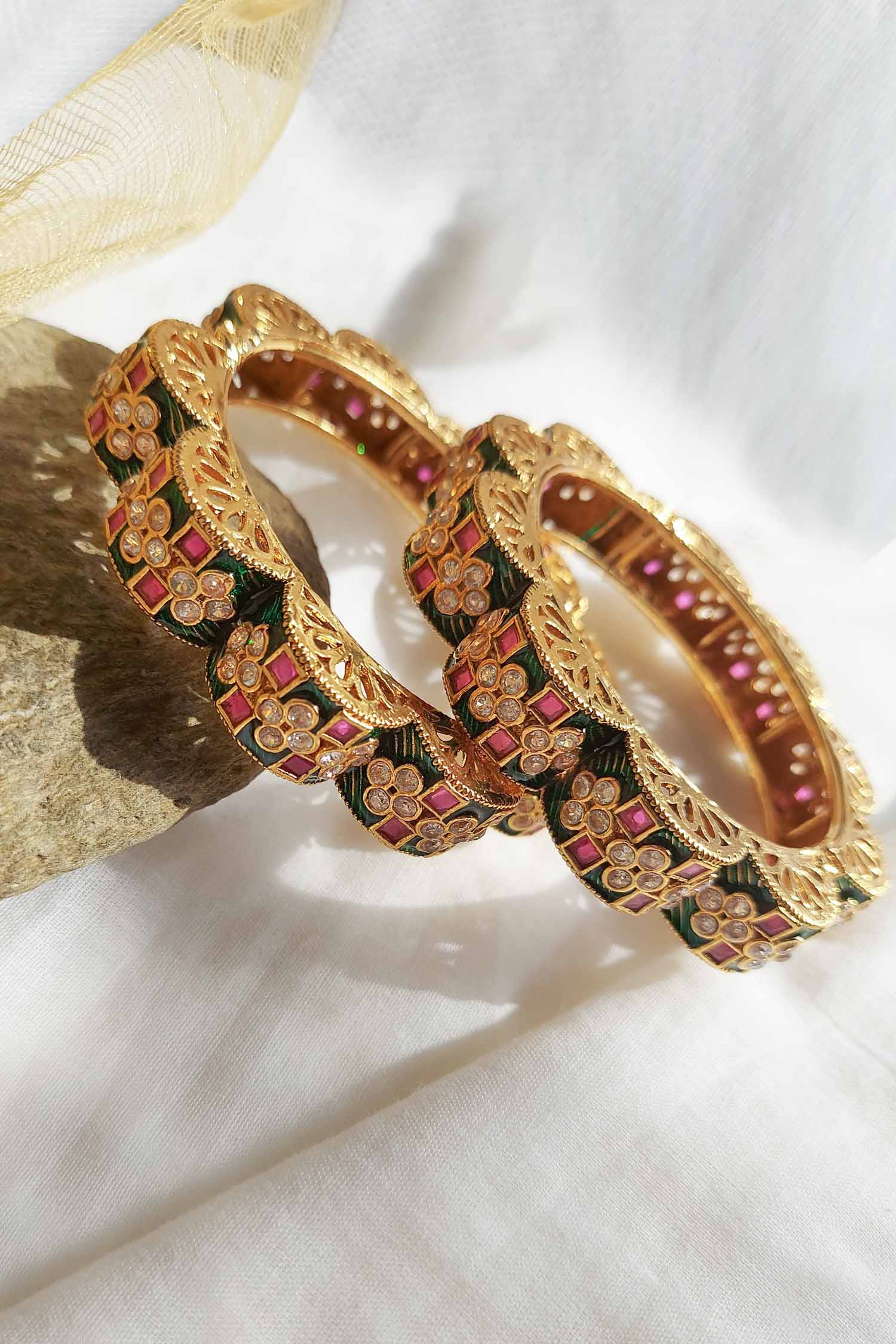 Saida Kundan Meena Bangles