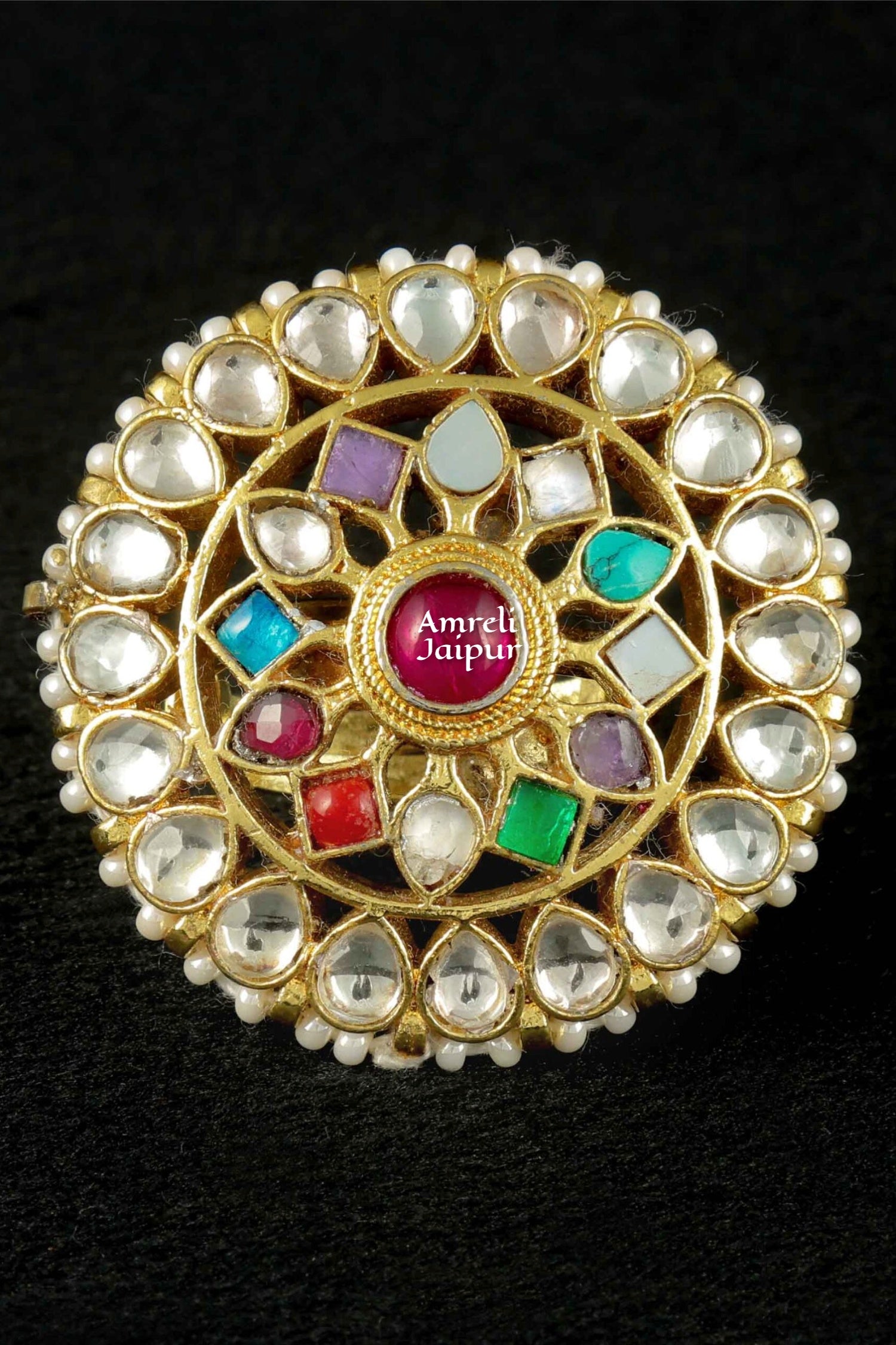 Aleena Navratan Earrings – Amreli Jaipur