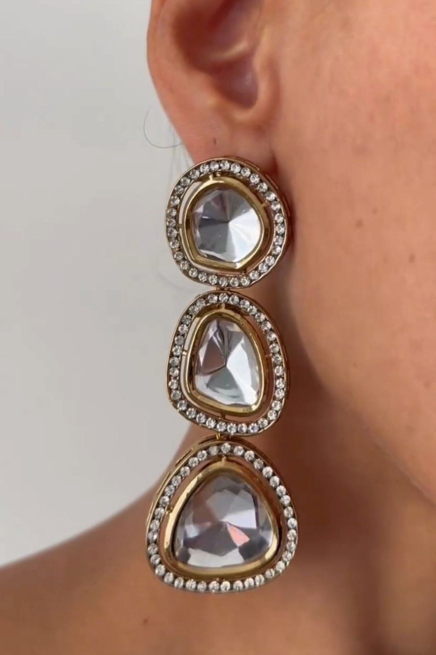 Asiya Polki Kundan Earrings