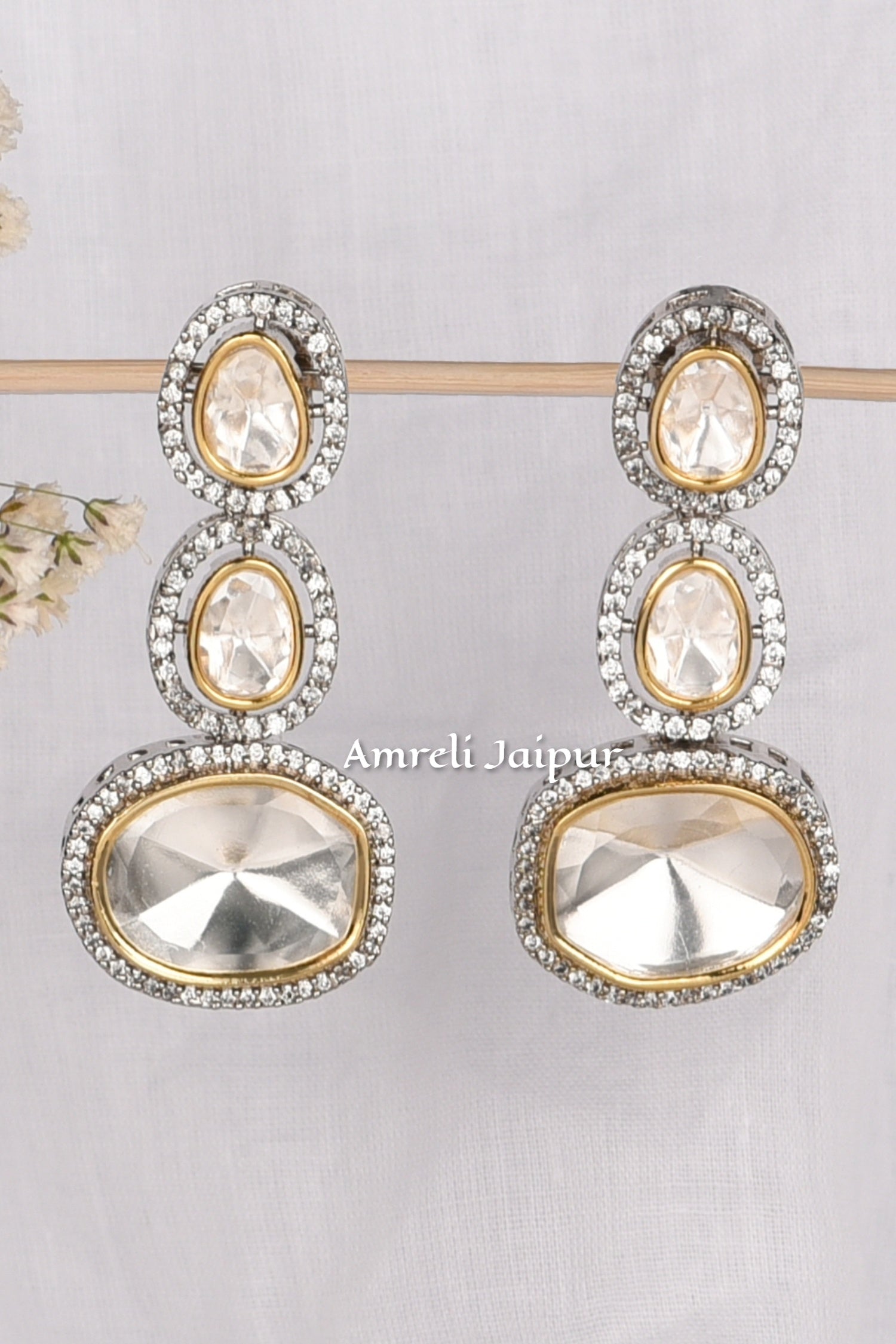 Sasha Polki Kundan Earrings