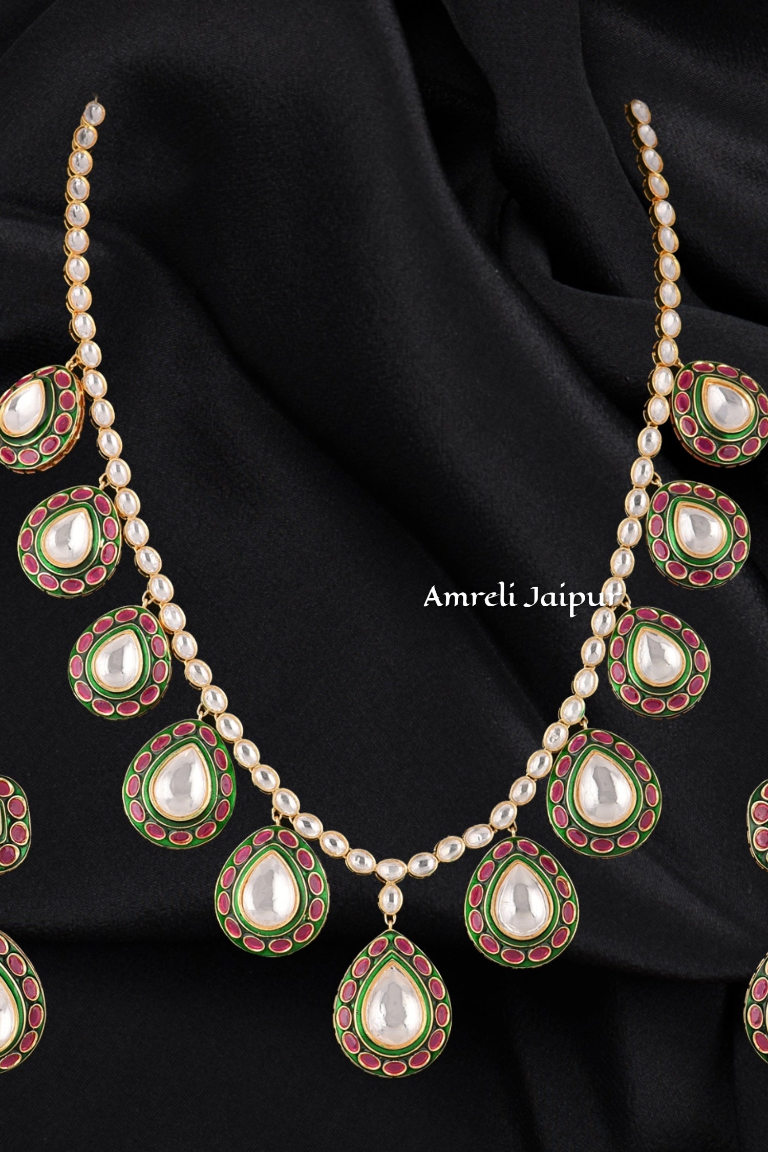 Tarang Long Polki Necklace Set