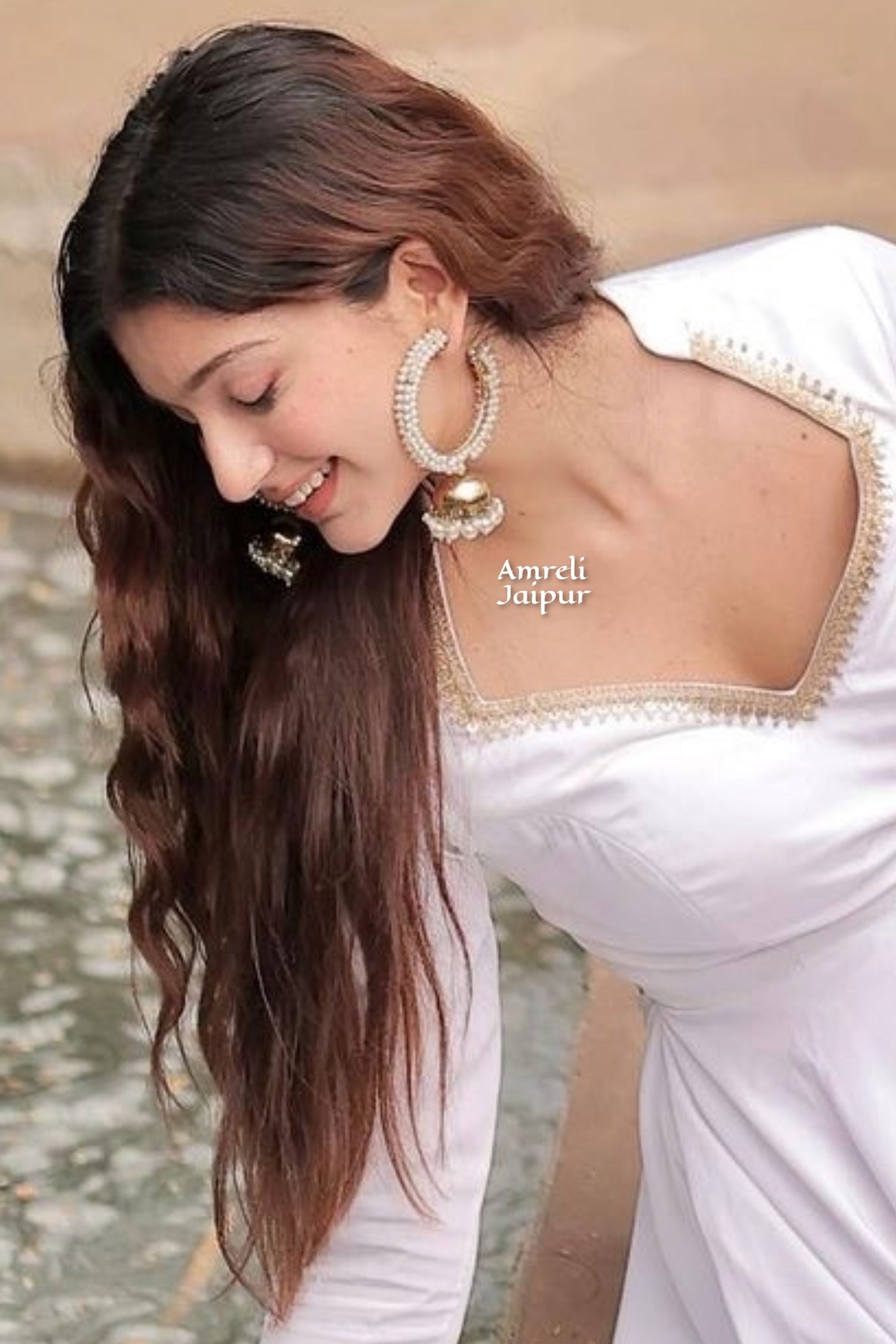 Aanvi Pearl Jhumka Earrings