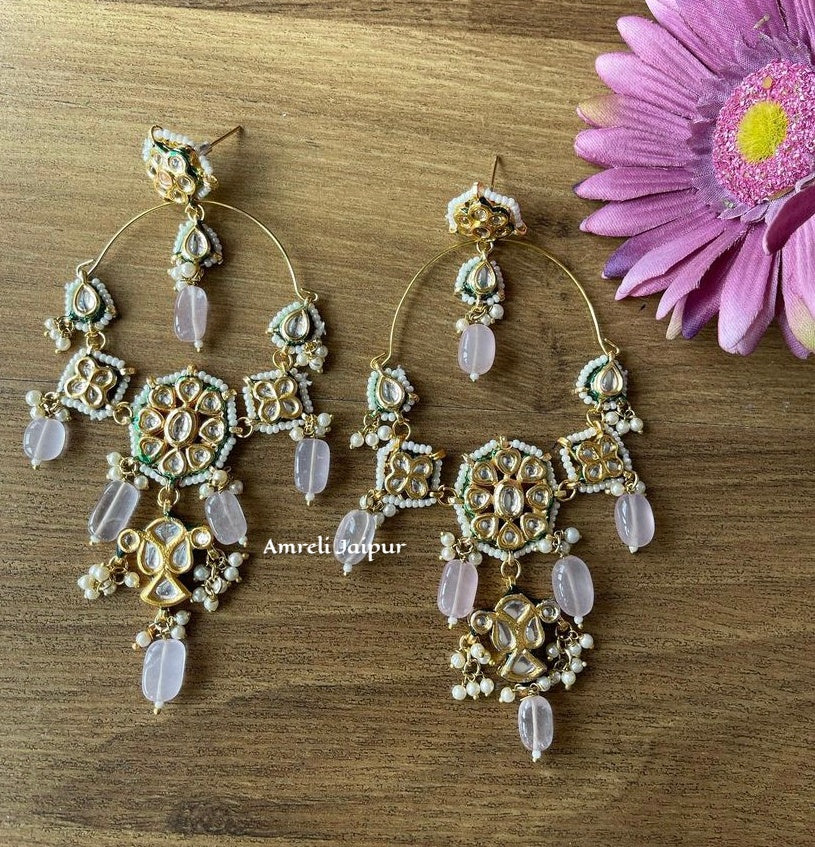 Vidula Kundan Chandbali Earrings