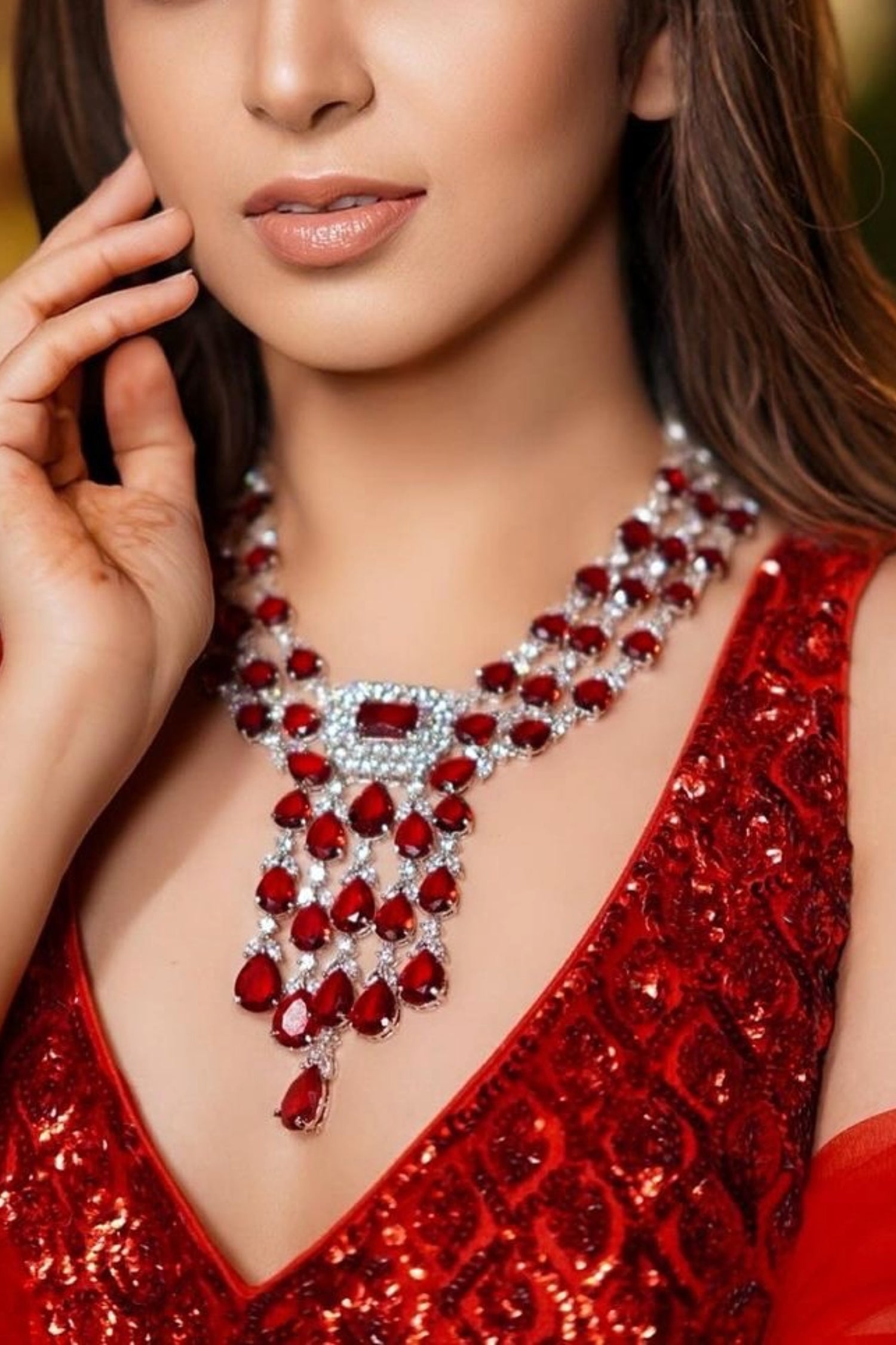 Helin Ruby Diamond Set