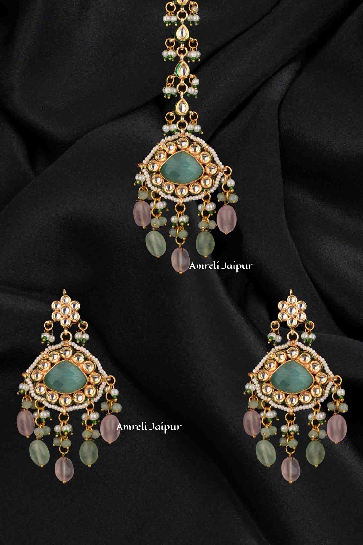 Greema Earrings with Maangtika