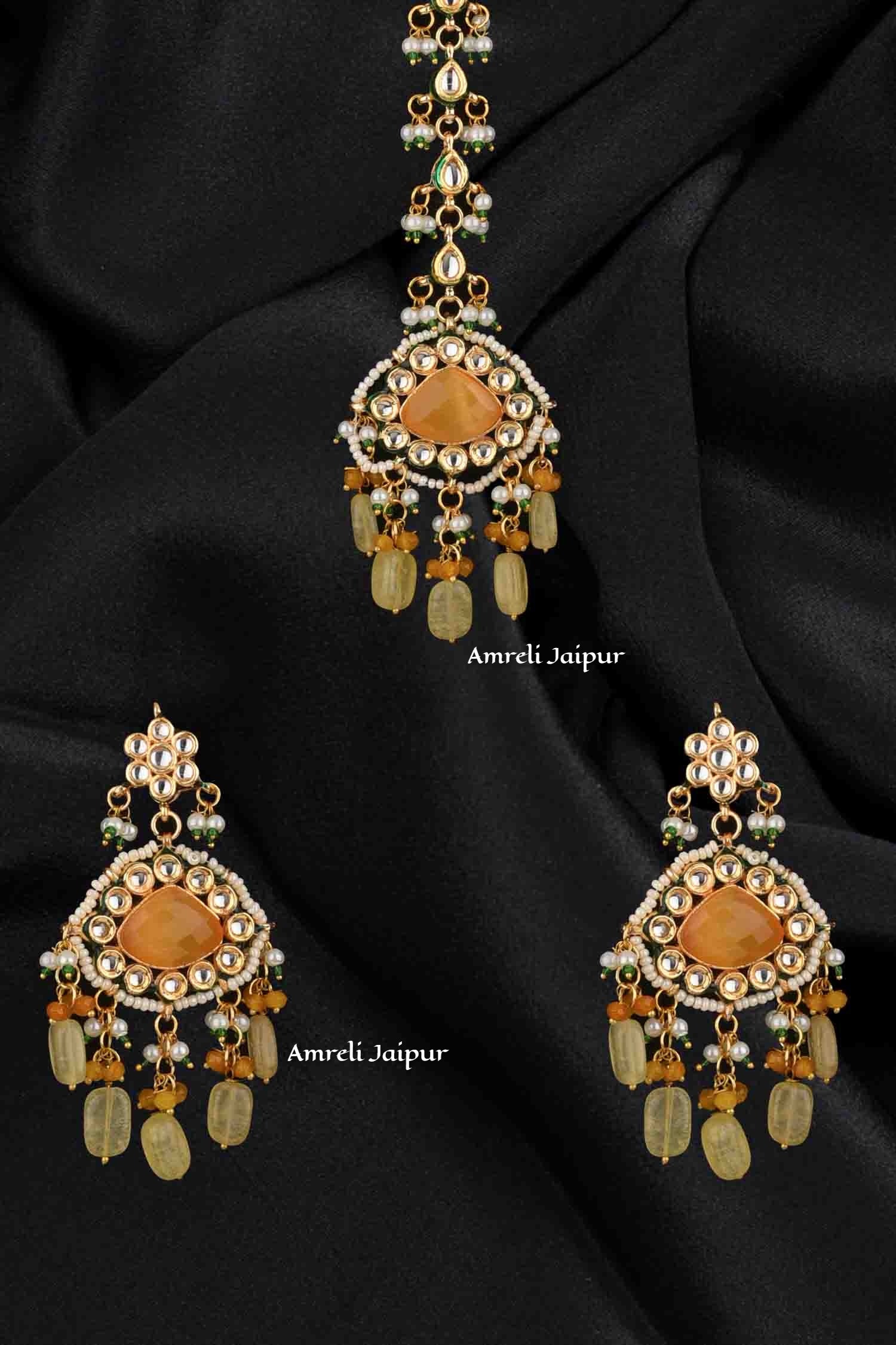 Greema Earrings with Maangtika