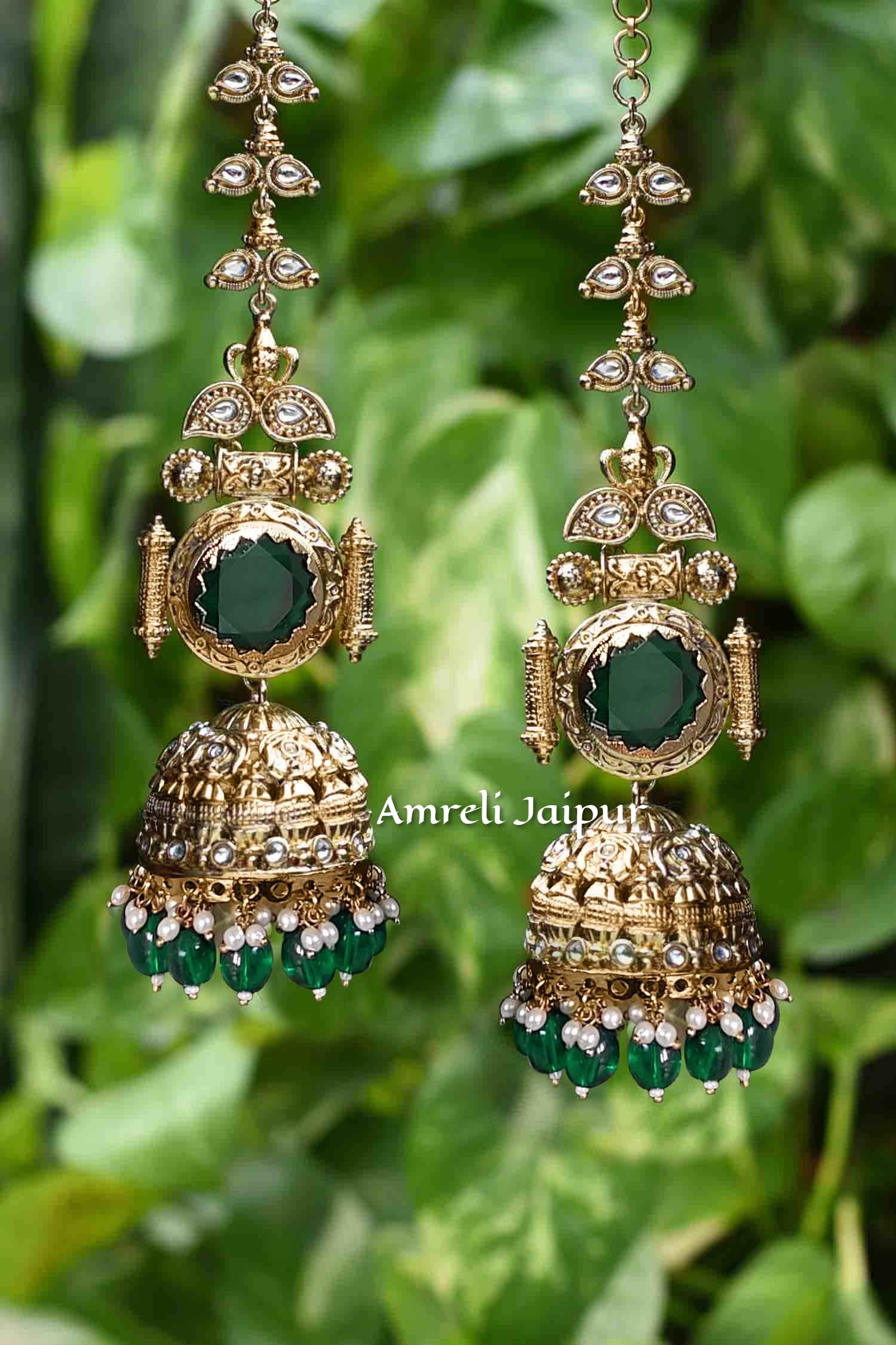 Amrya Ear Chain Jhumkas