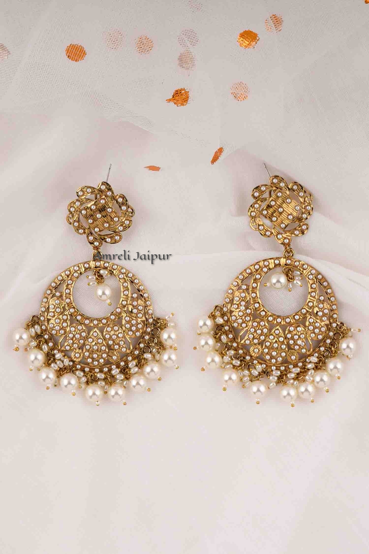 Mohana Jadau Chandbali Earrings