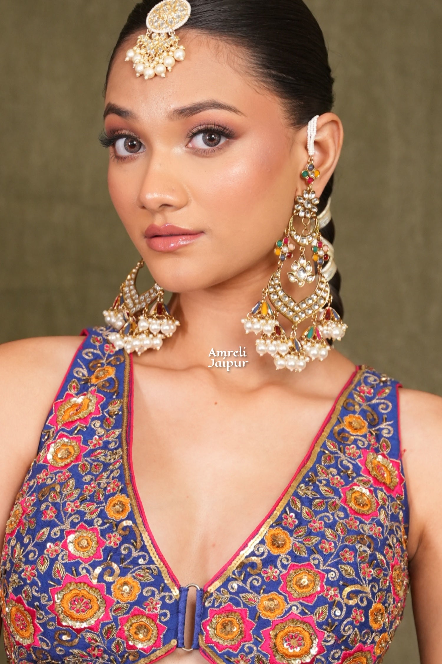 Moha Multicolored Kundan Earrings