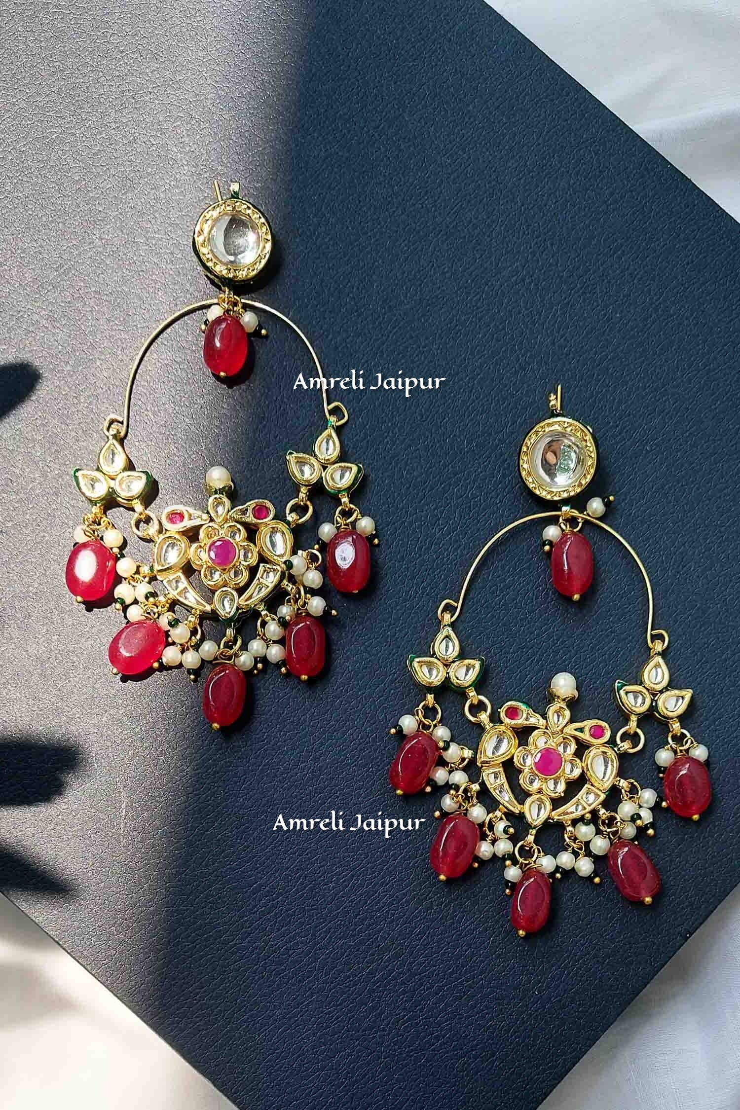 Keerthi Kundan Chandbali Earrings