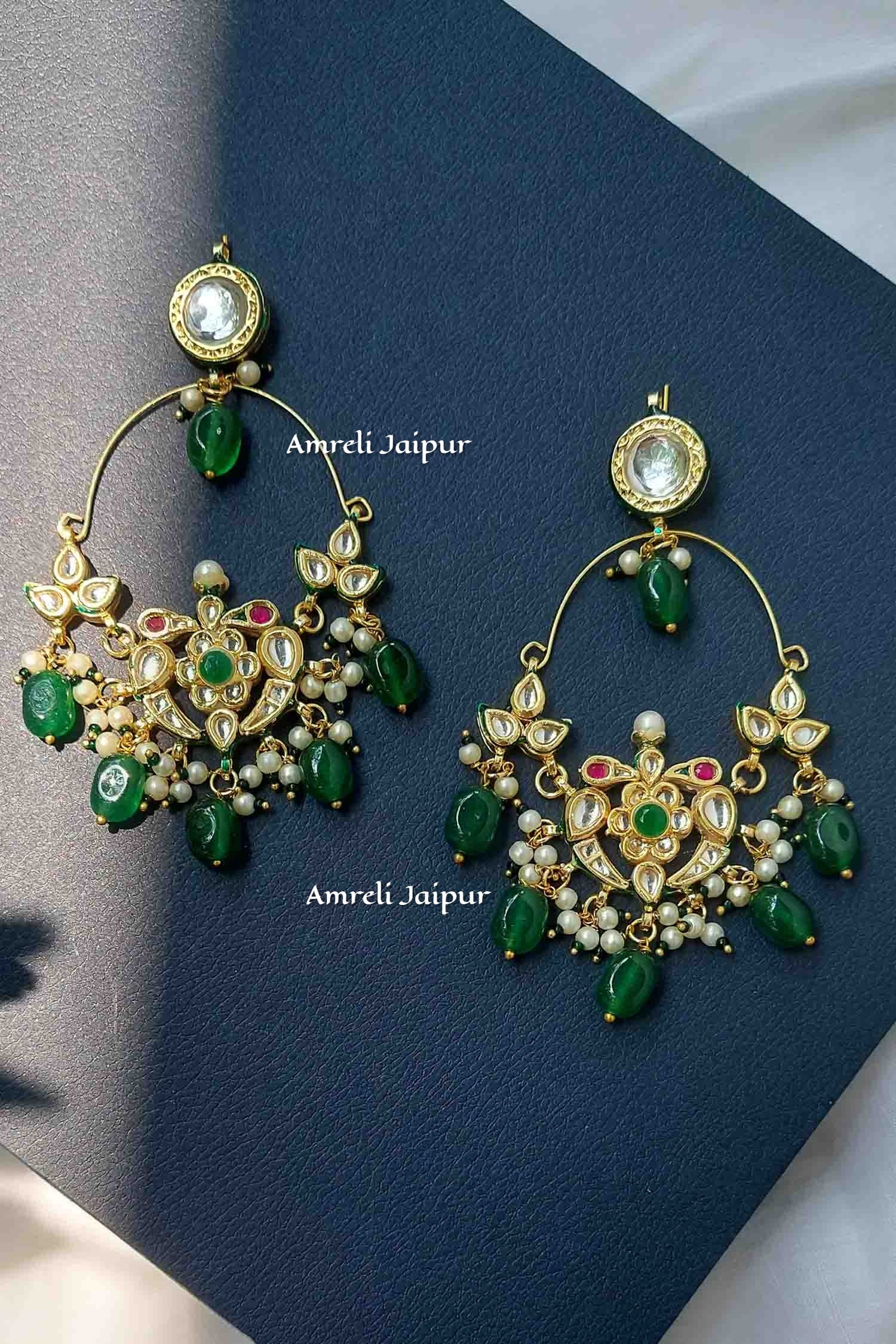 Keerthi Kundan Chandbali Earrings