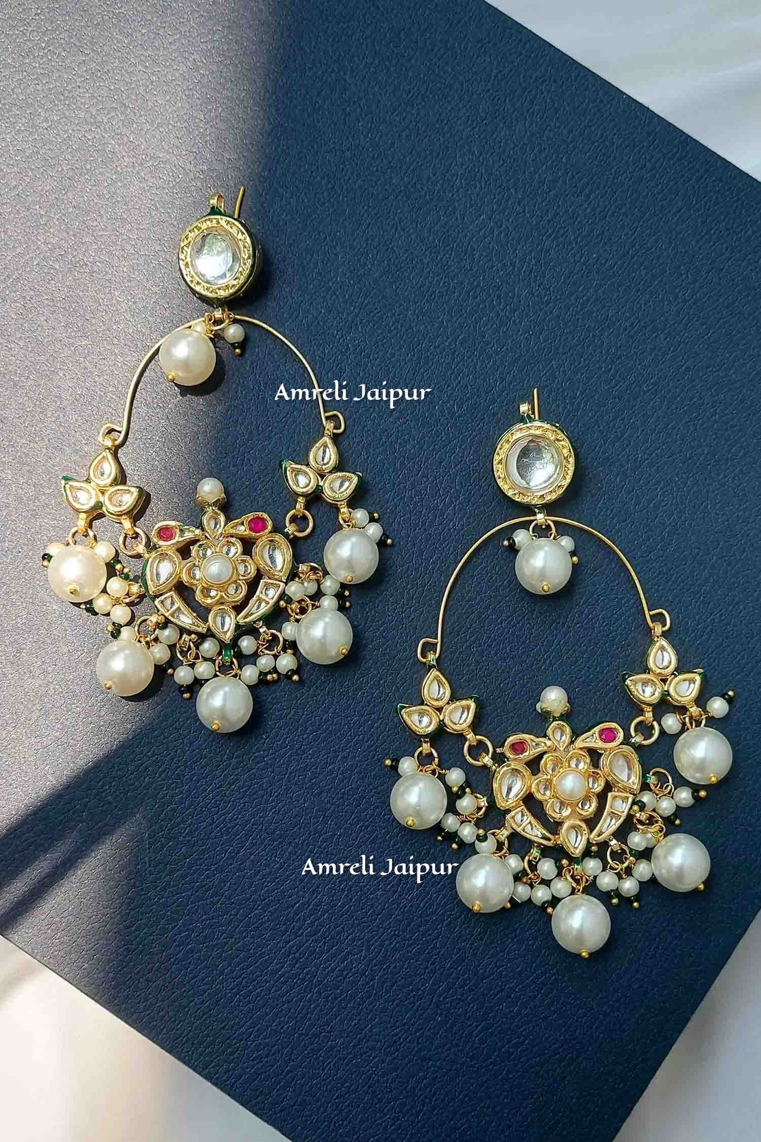 Keerthi Kundan Chandbali Earrings