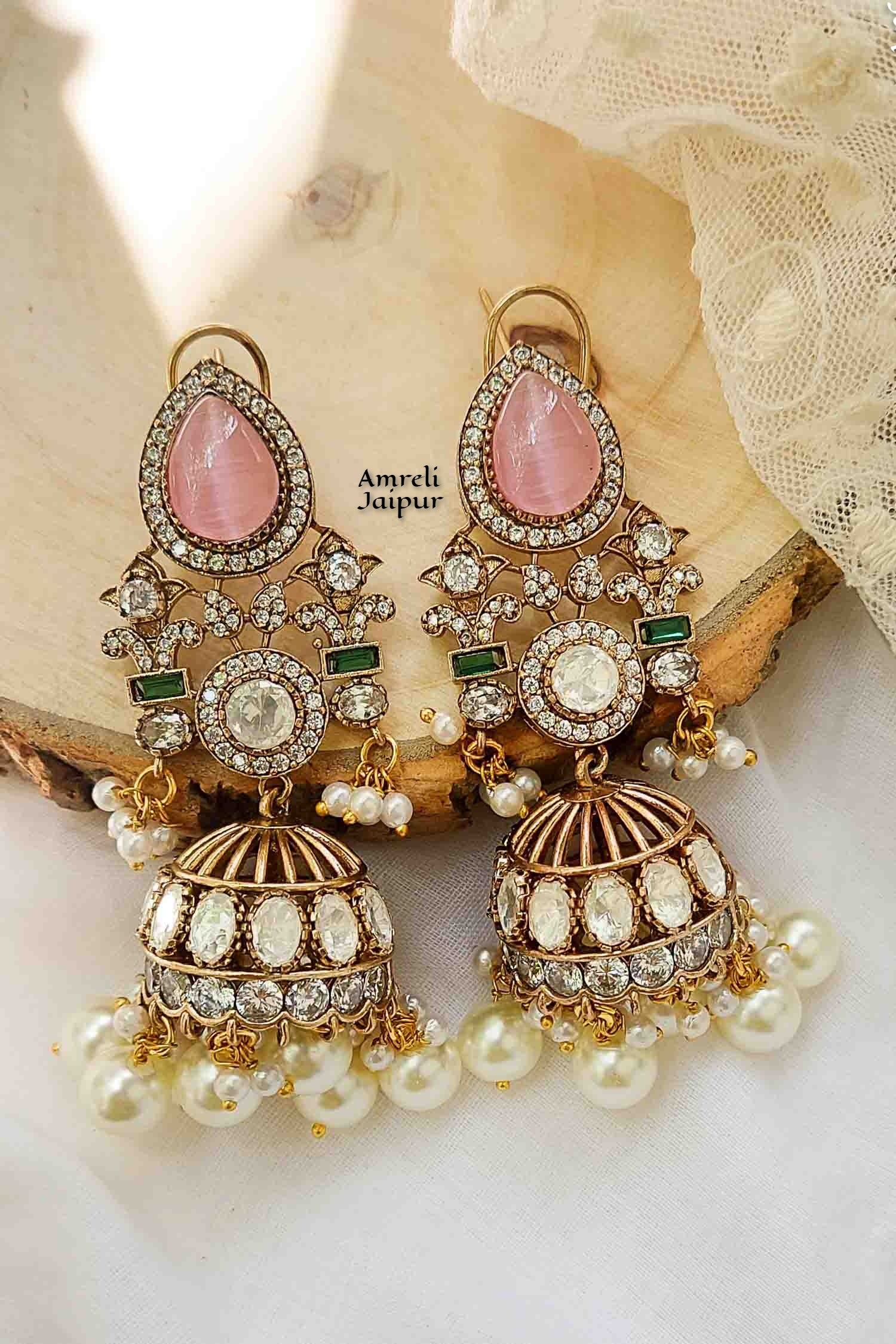 Samiyar Polki Victorian Earrings