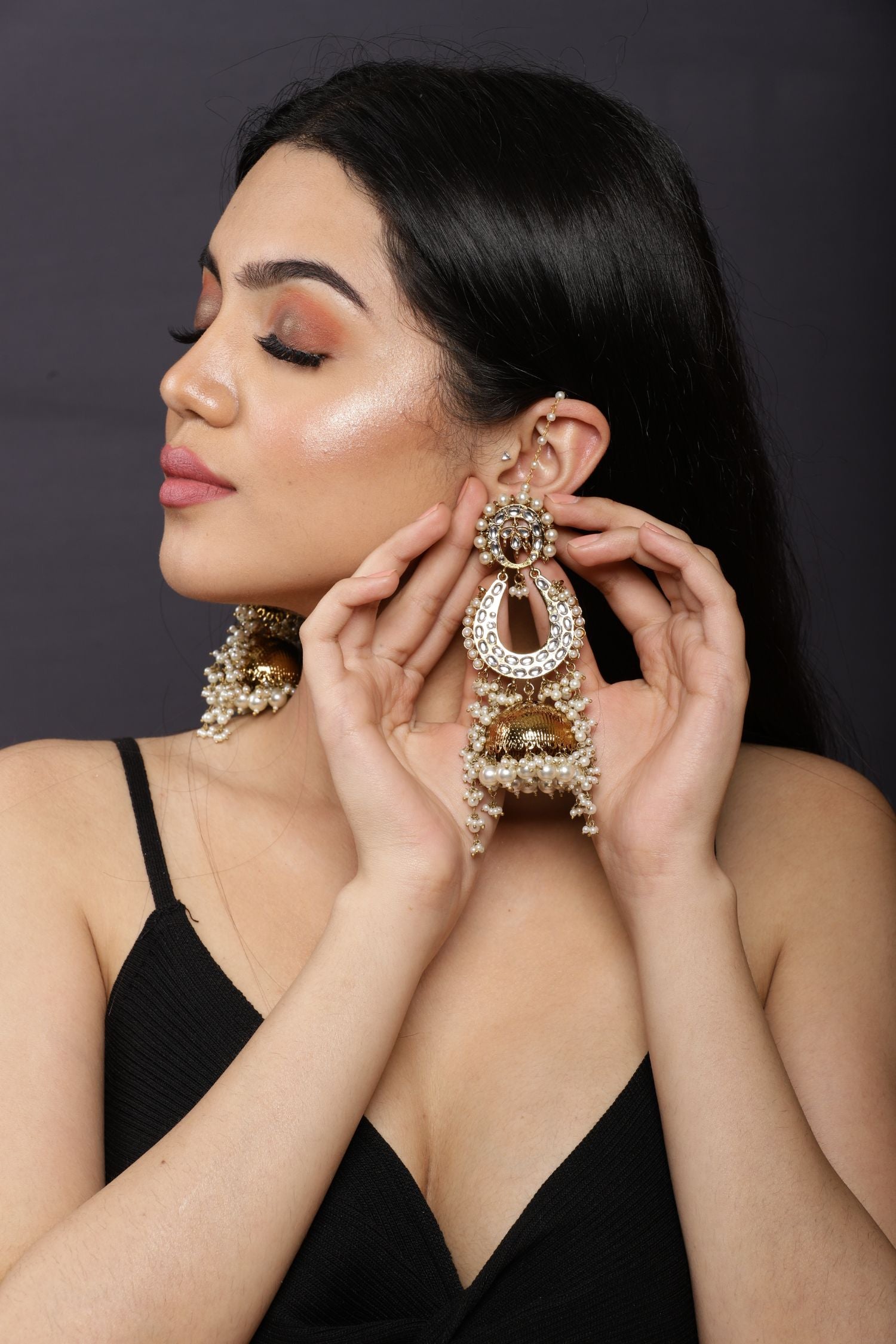 Ekani Gold Jhumkas