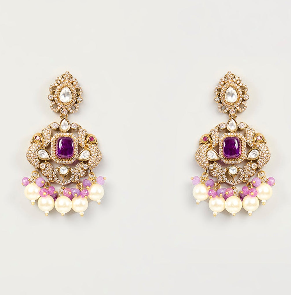 Kalinda Victorian Polki Earrings
