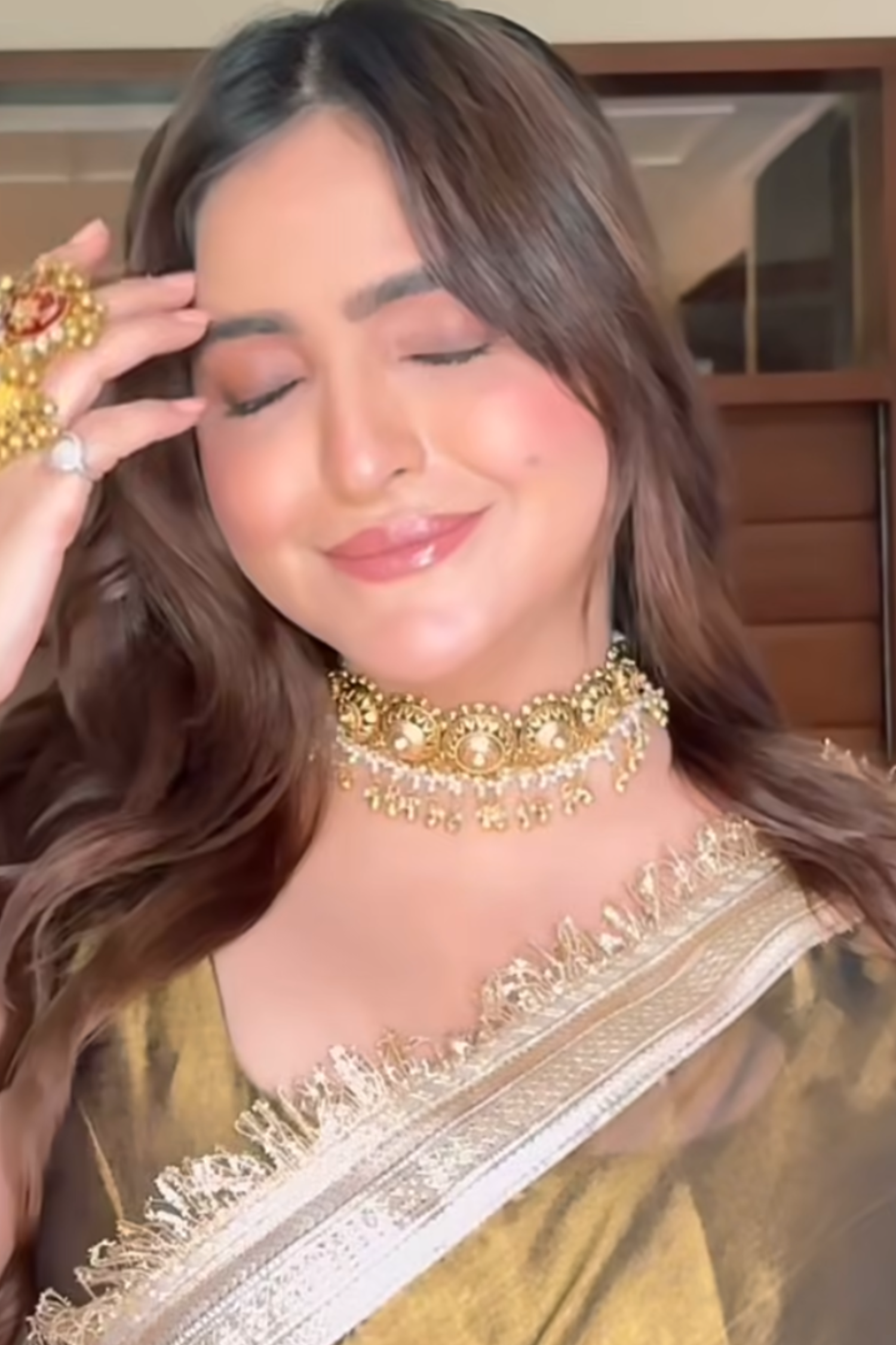 Sonam Temple Gold Choker Set