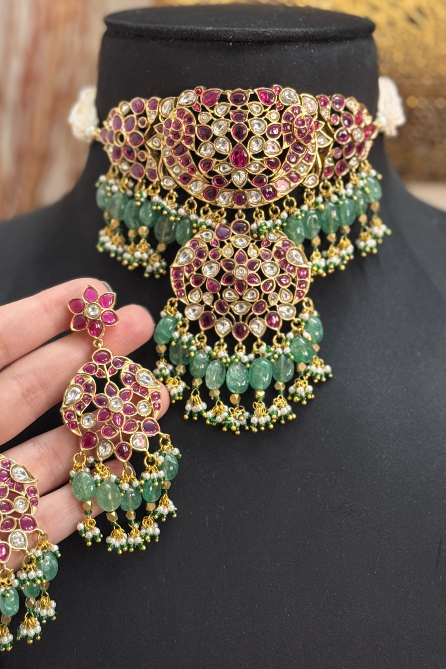 Azzaa Polki Choker Set