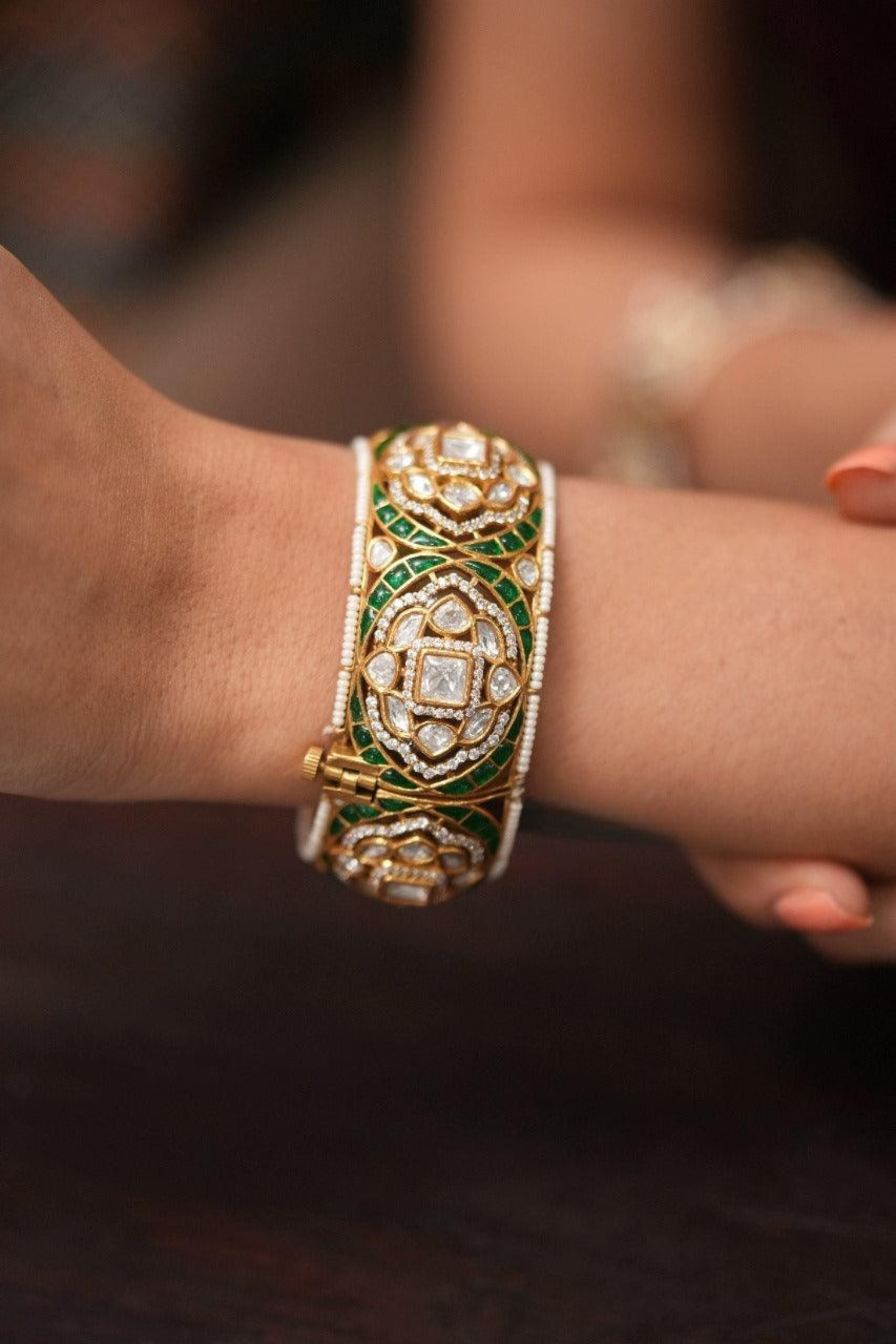 Polki Emerald Ruby Bangles