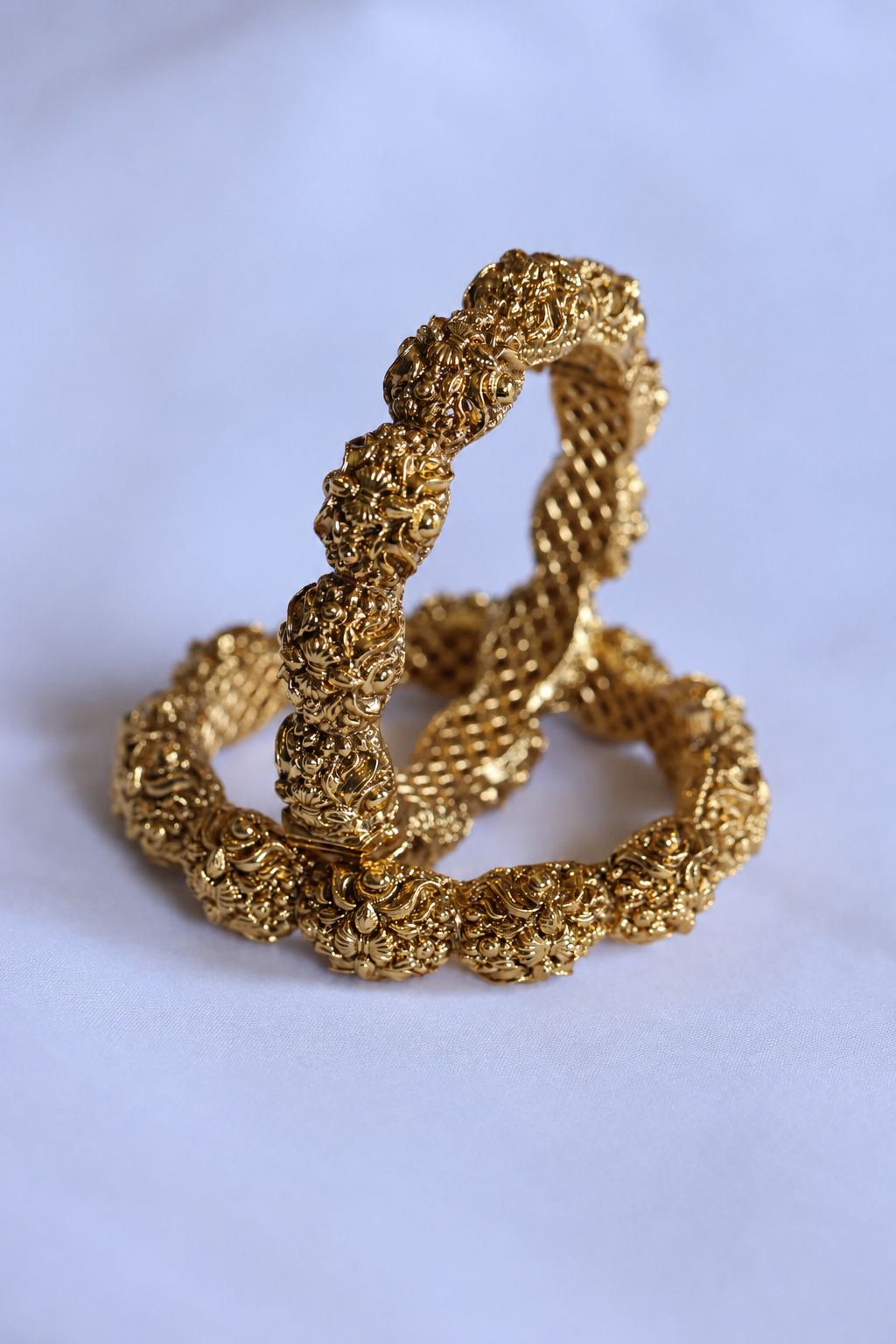 Intricate Gold Plated Bangle