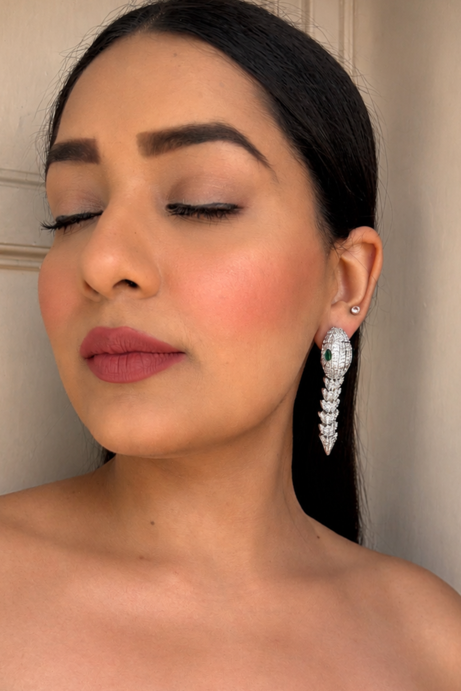 Serpentine Diamond Earrings