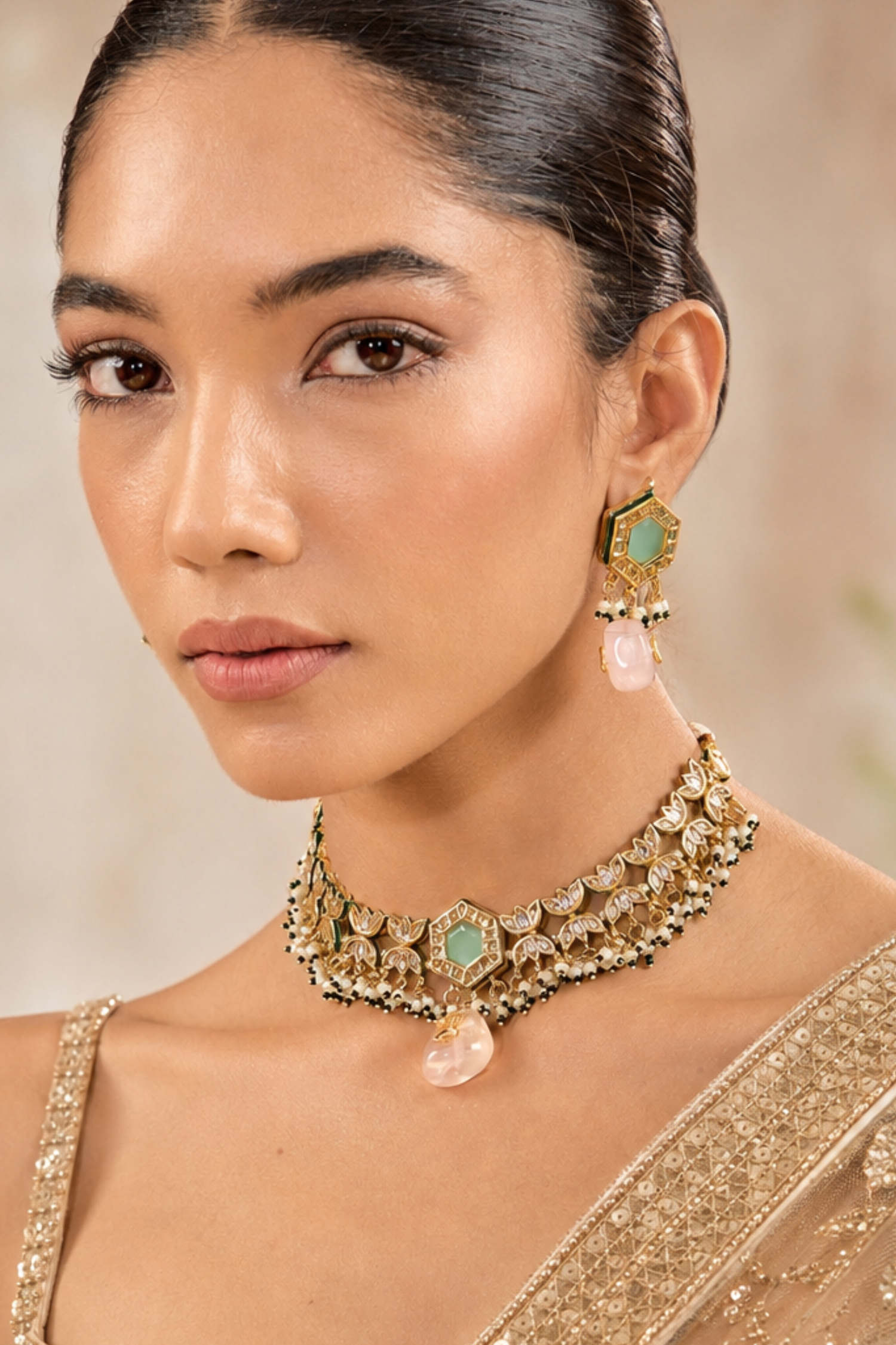 Samiya Kundan Necklace Set