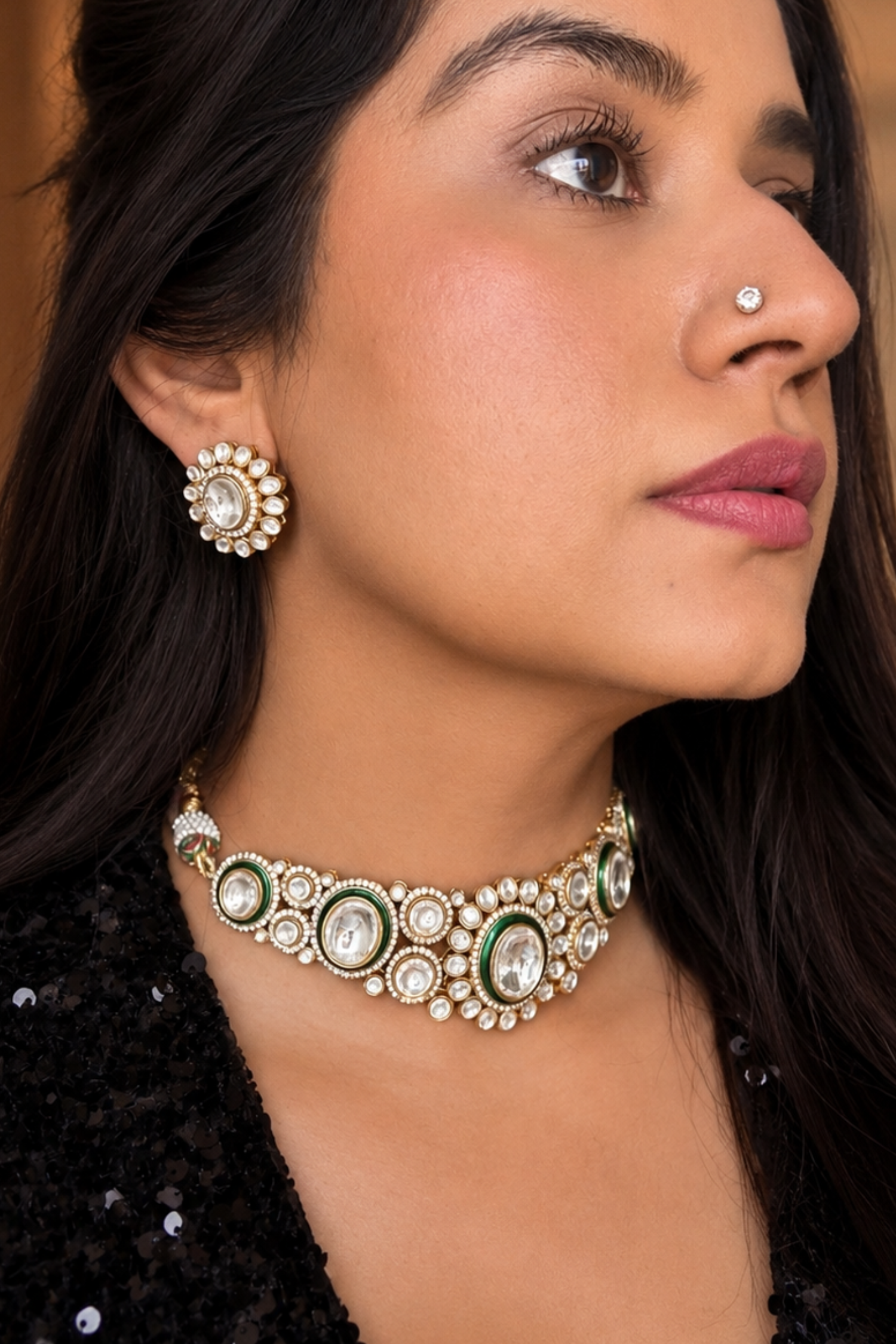 Jinisha Polki Choker Set