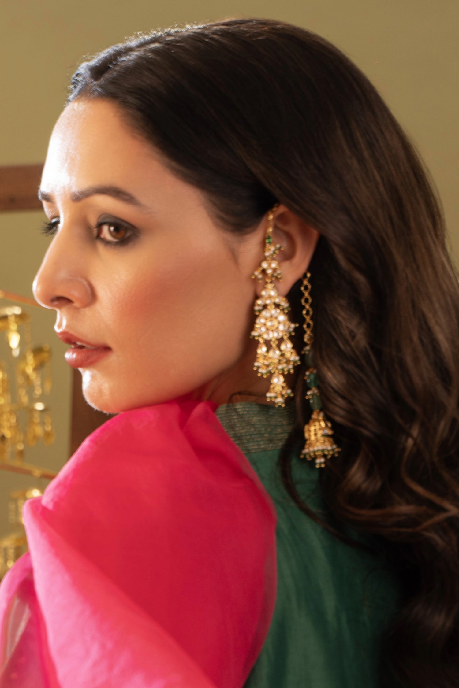 Ishya Polki Kundan Earrings