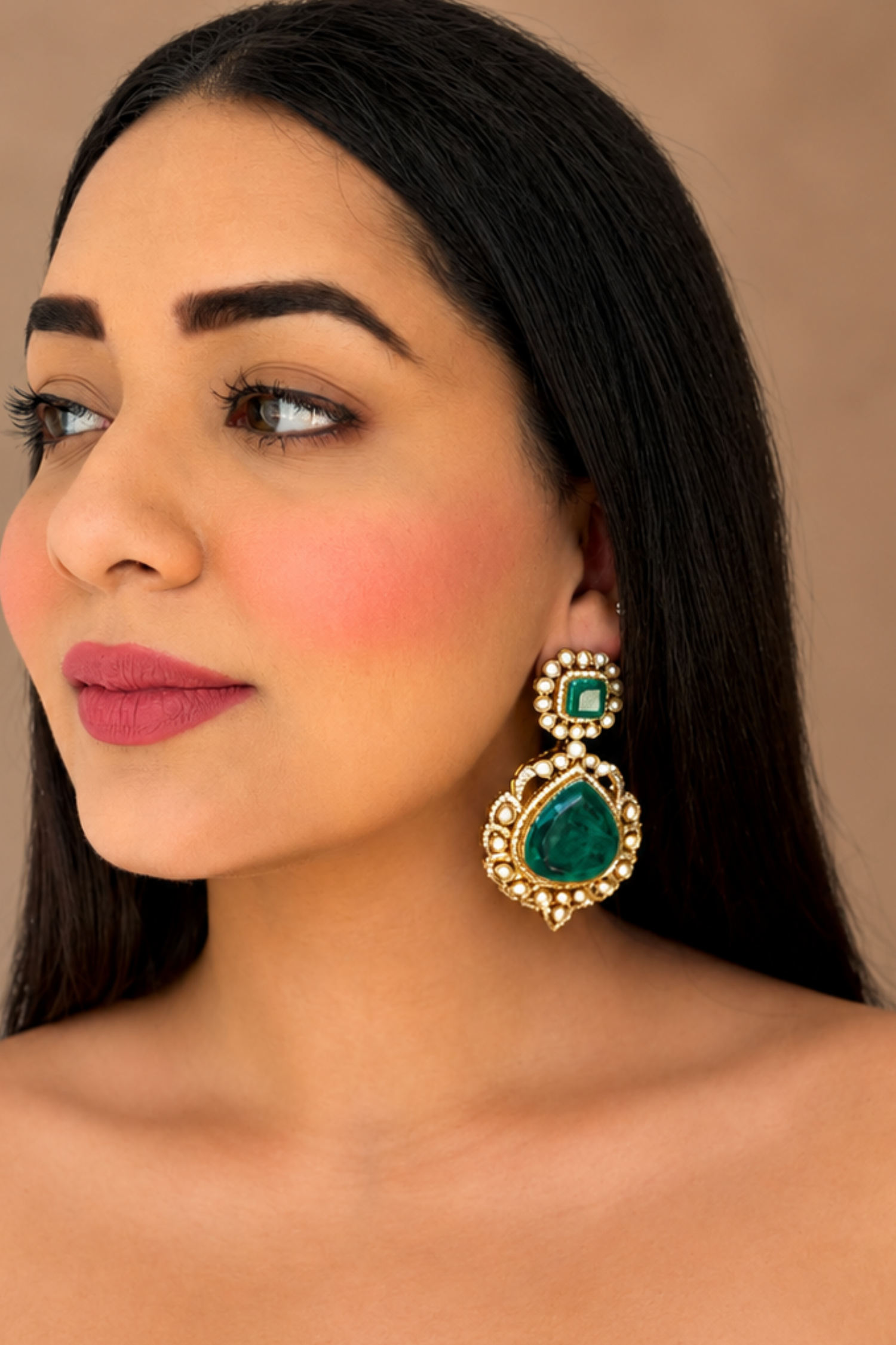 Milena Doublet Polki Earrings