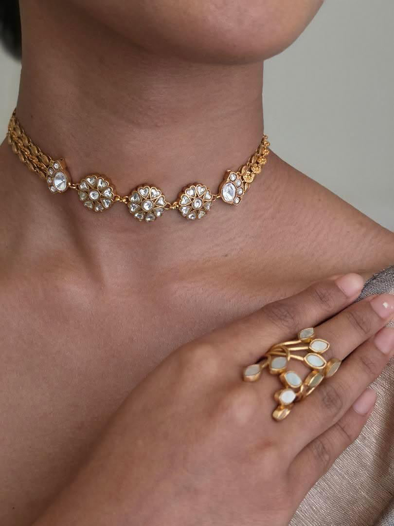 Nira Polki Necklace Set