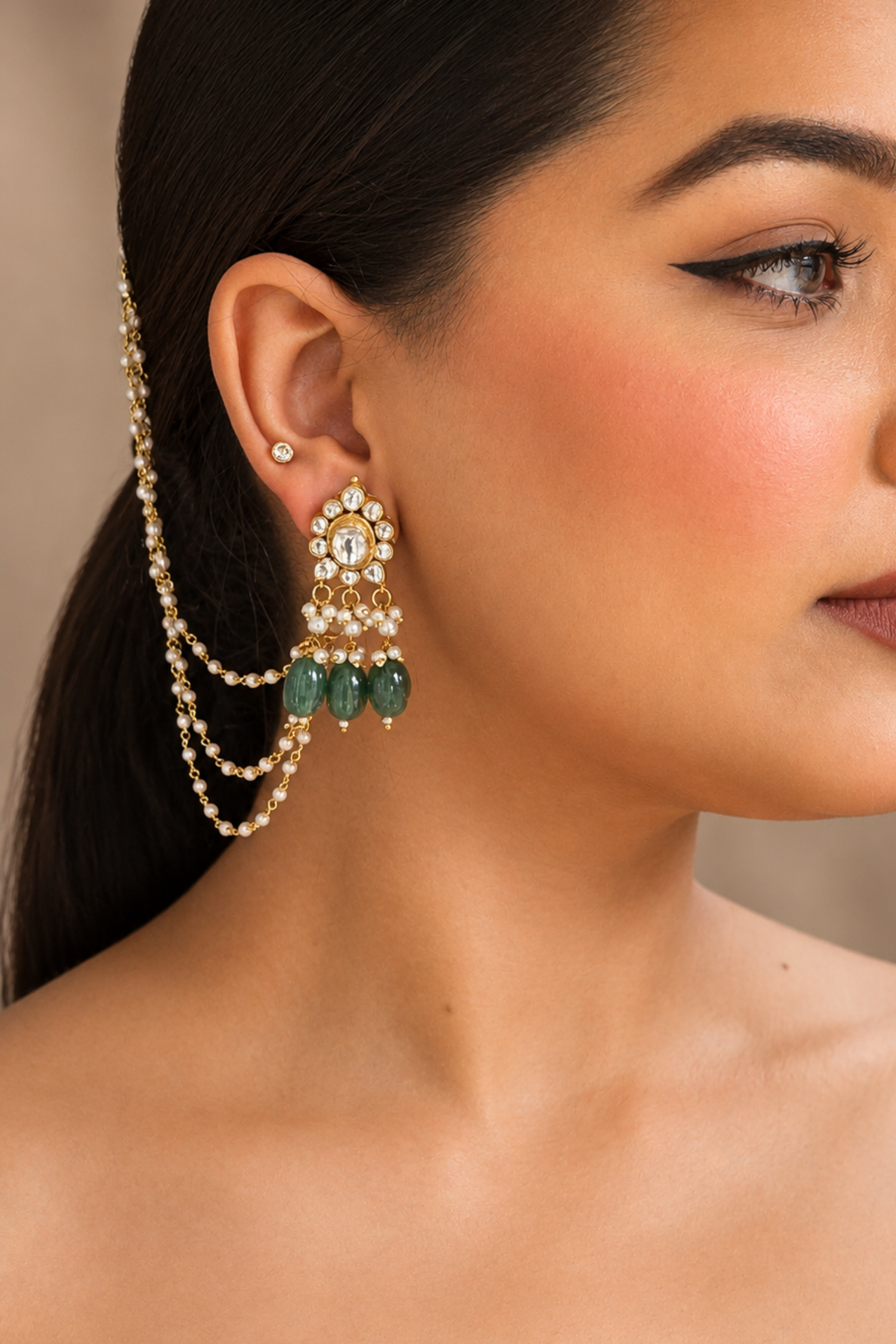 Avanti Pachi Kundan Earrings