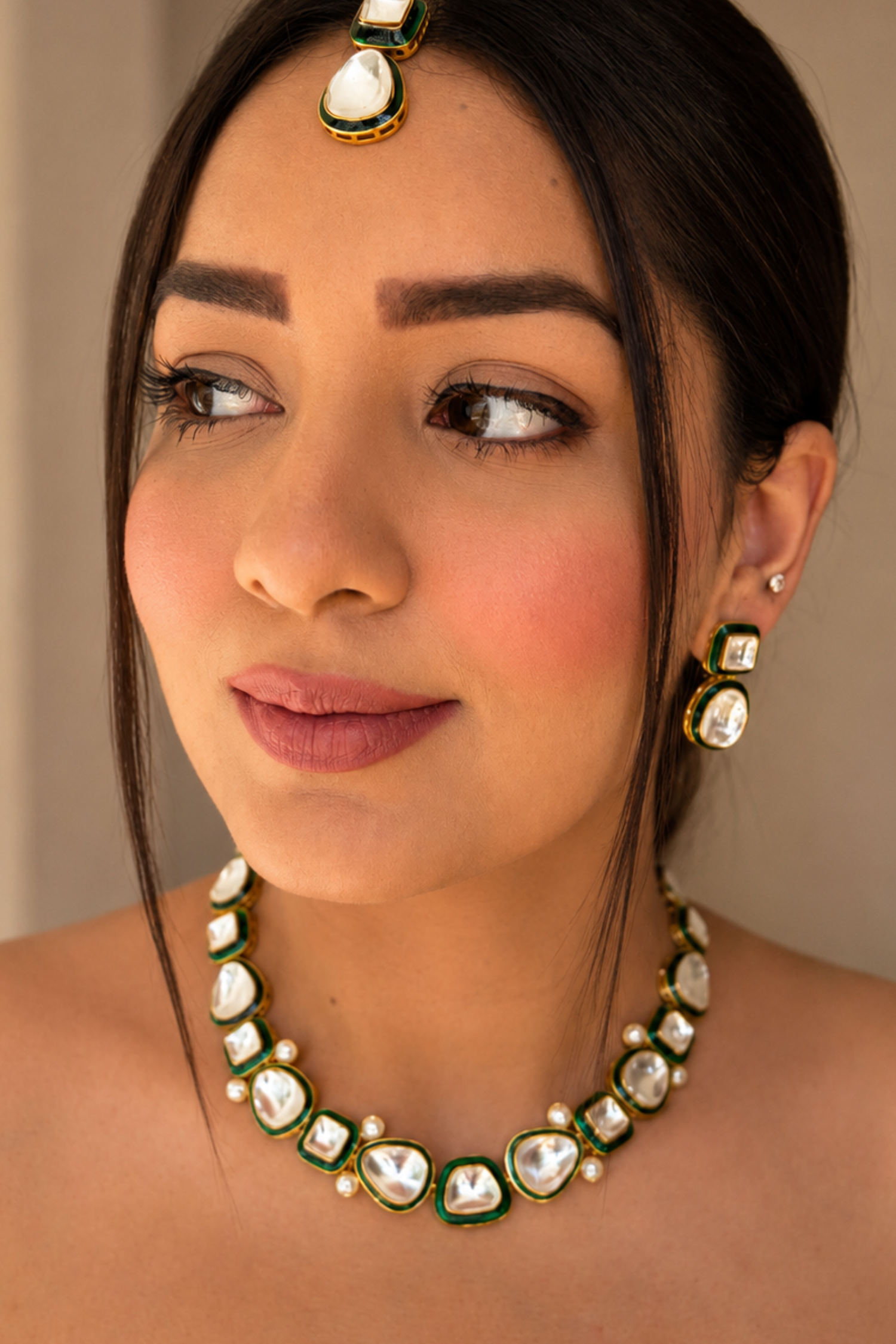 Bria Polki Kundan Necklace Set