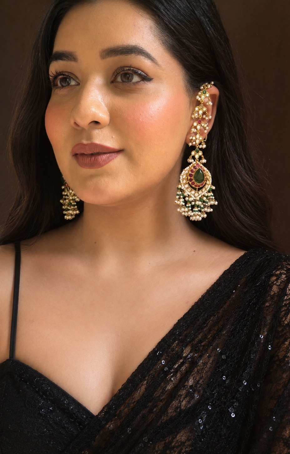 Deeya Polki Kundan Earrings