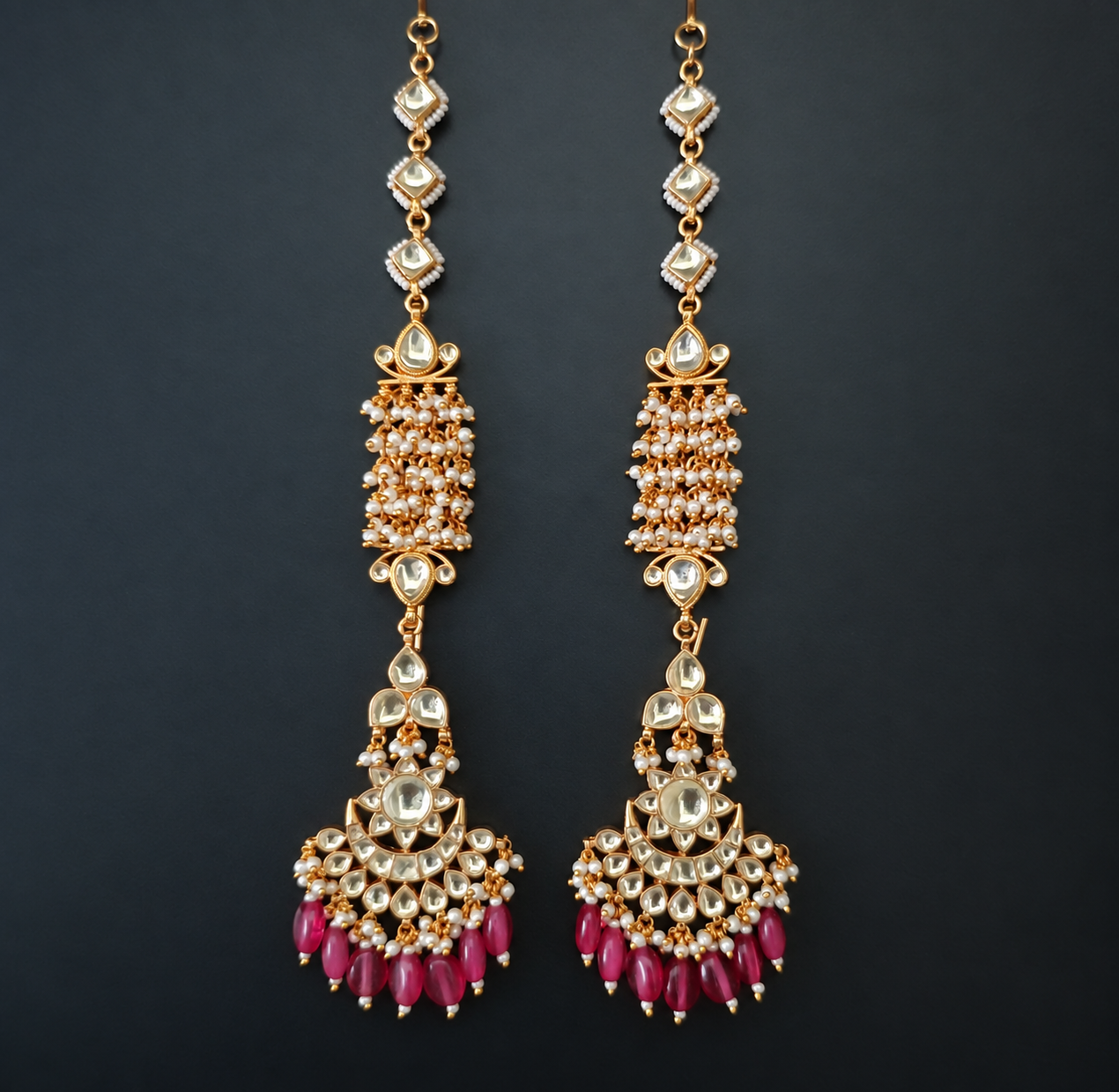 Pari Pachi Kundan Earrings