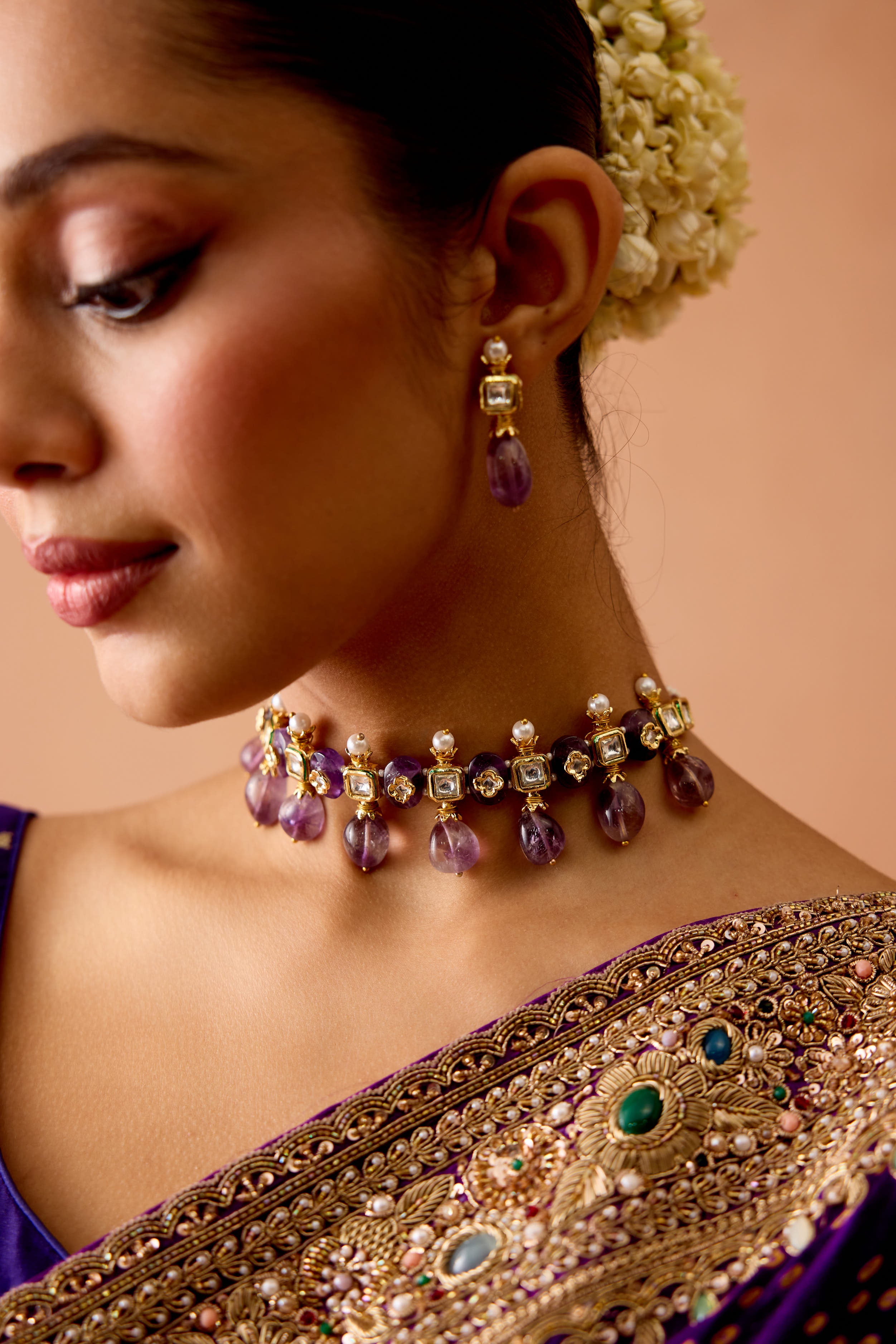 Jiisha Kundan Choker Set