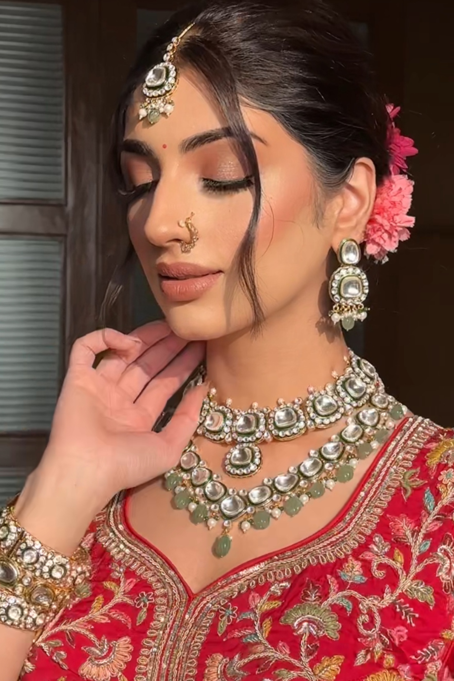 Harvii Polki Kundan Necklace Set