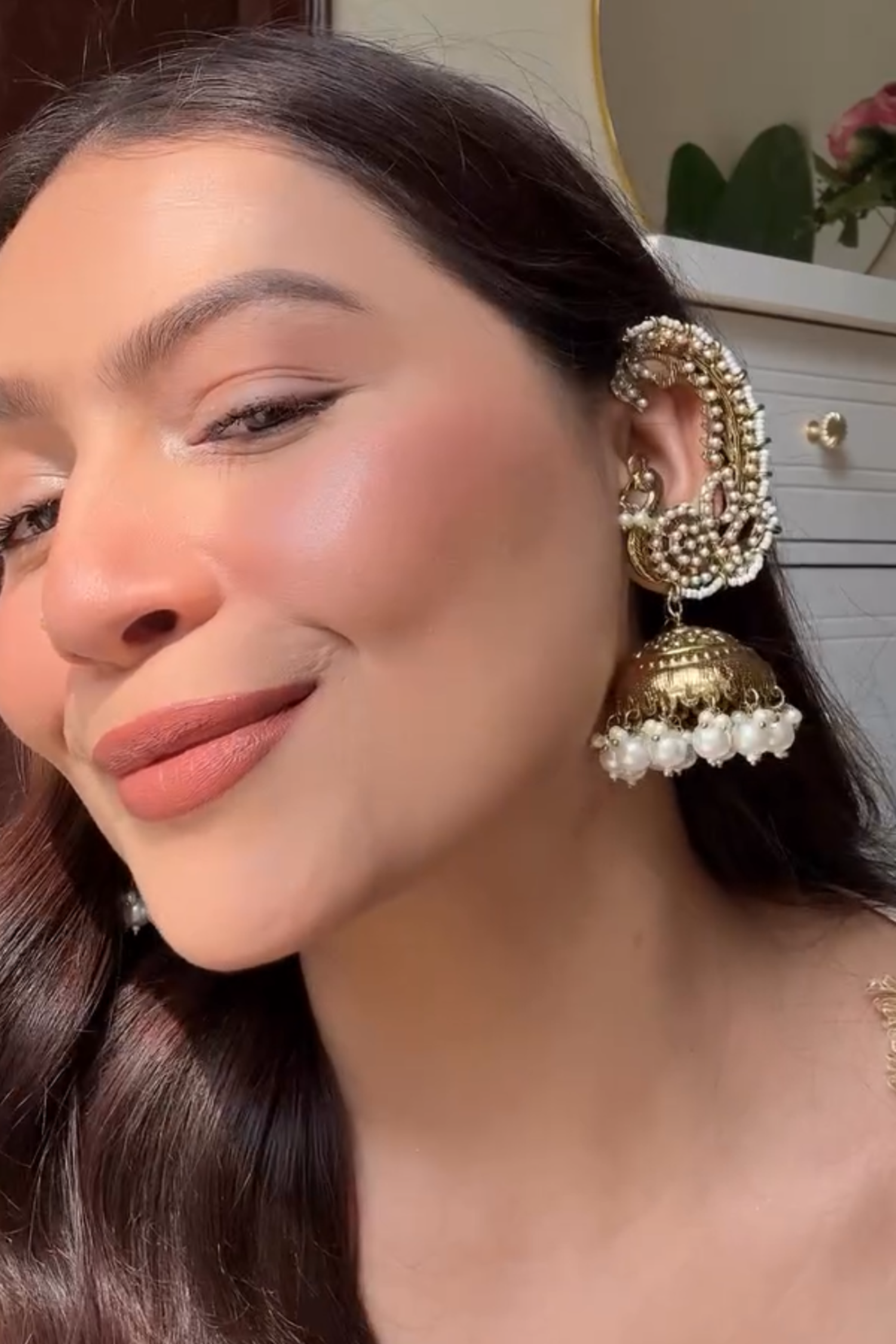 Shikha Earcuff Jhumka Earrings