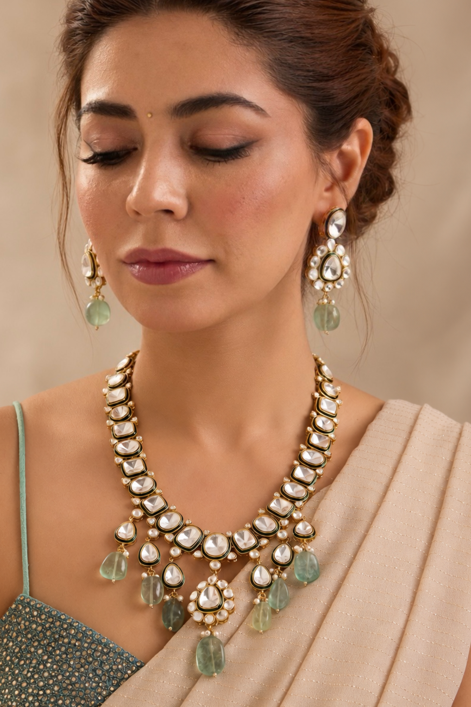 Lilah Polki Necklace Set