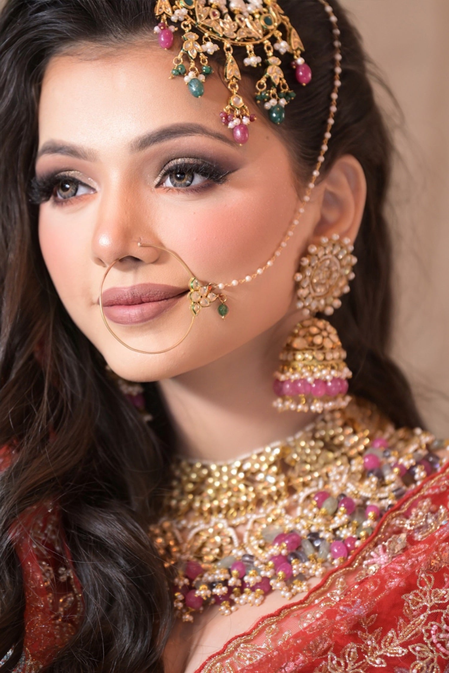 Abhiya Pachi Kundan Bridal Set