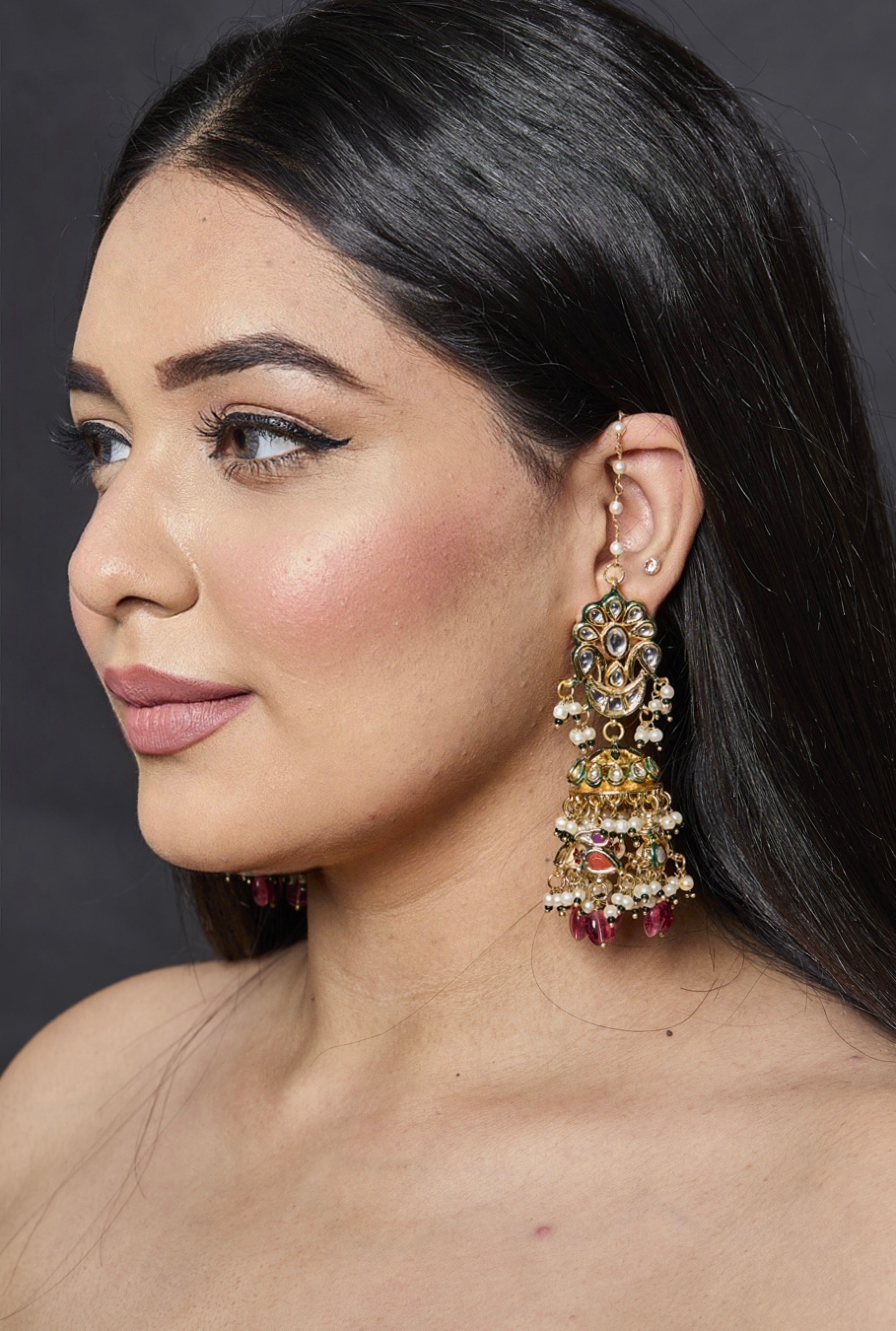 Ekeeya Kundan Earrings