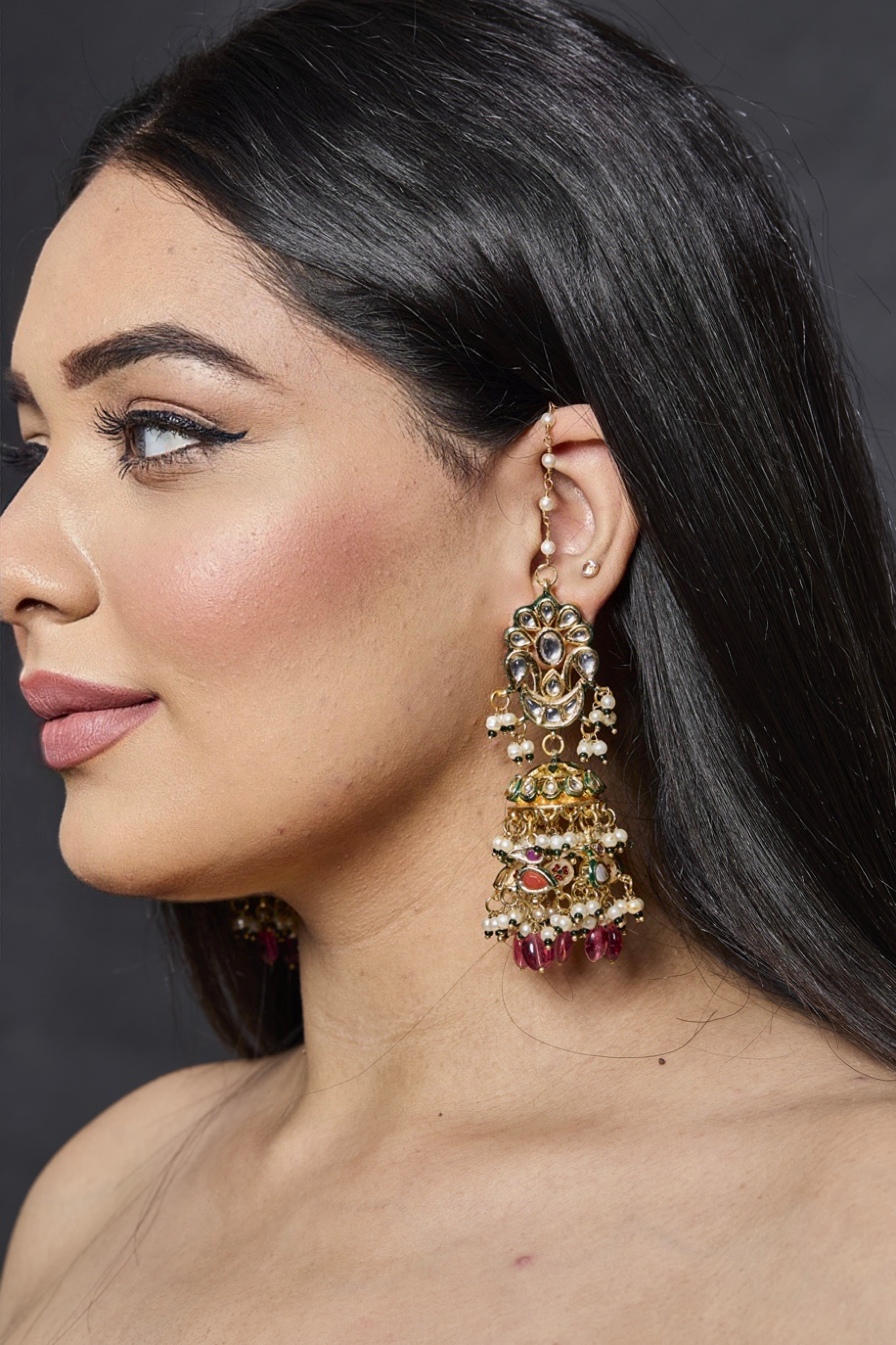 Ekeeya Kundan Earrings