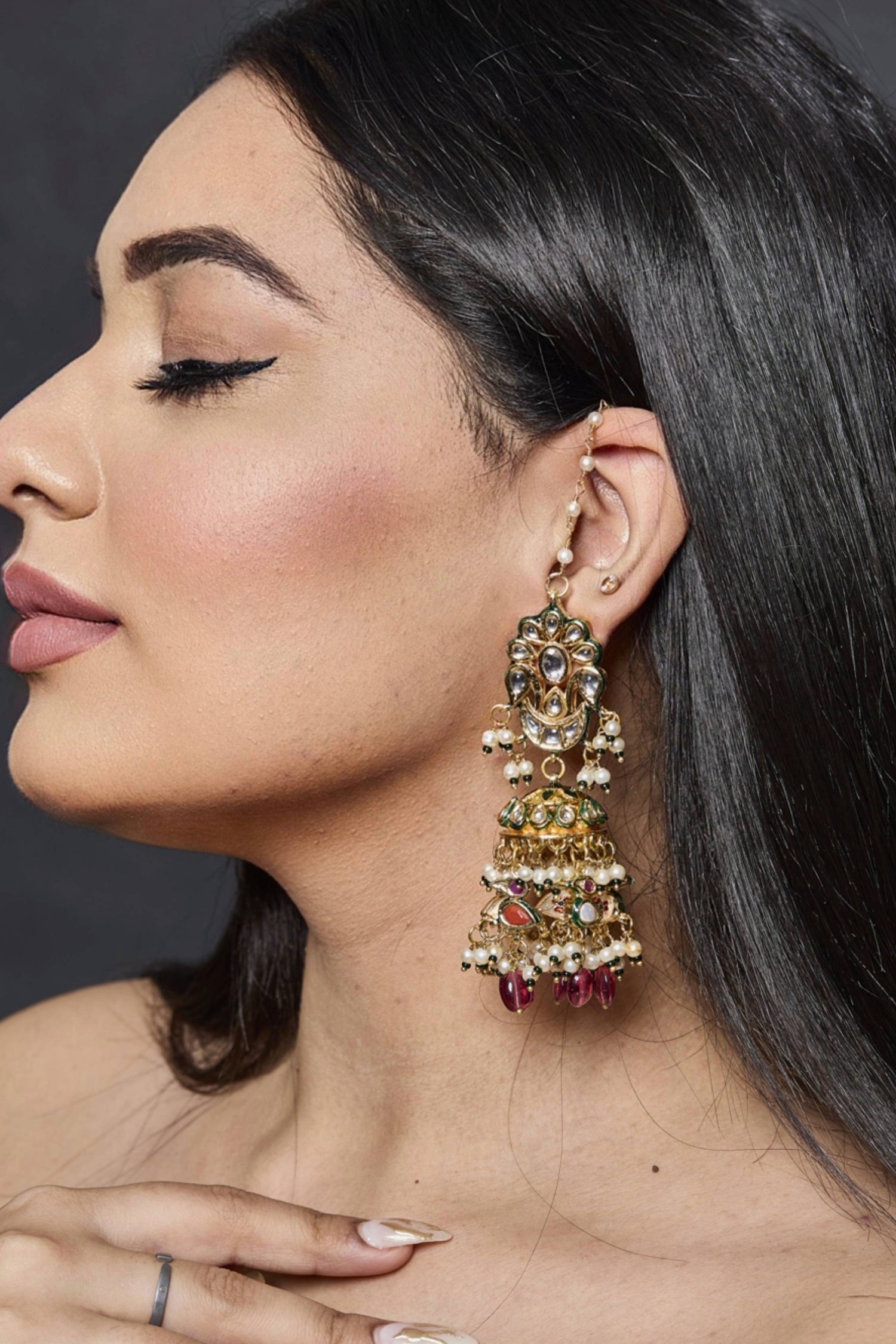 Ekeeya Kundan Earrings