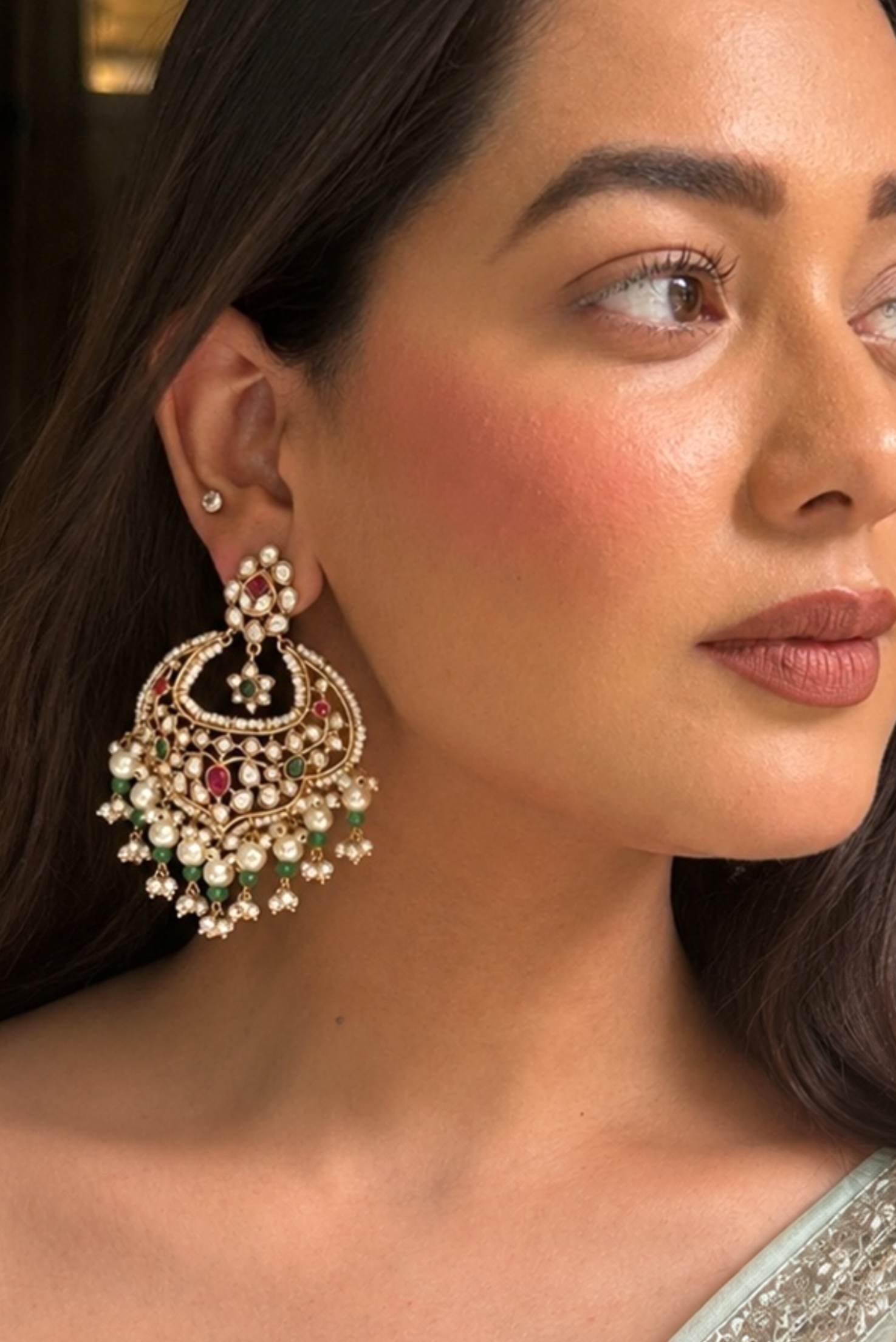 Tarika Polki Kundan Earrings