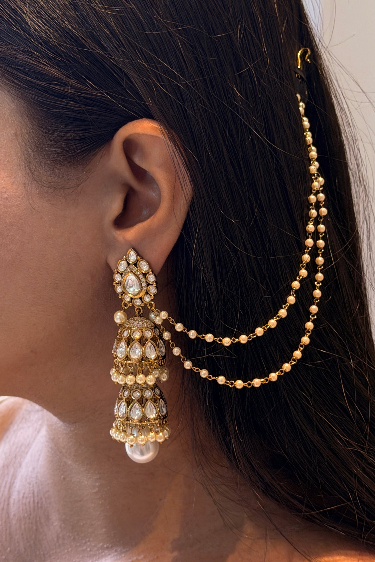 Mayoora Polki Kundan Earrings