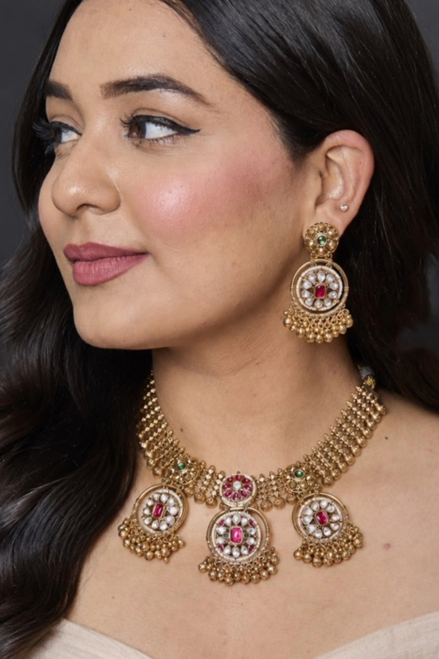 Aatika Temple Gold Set
