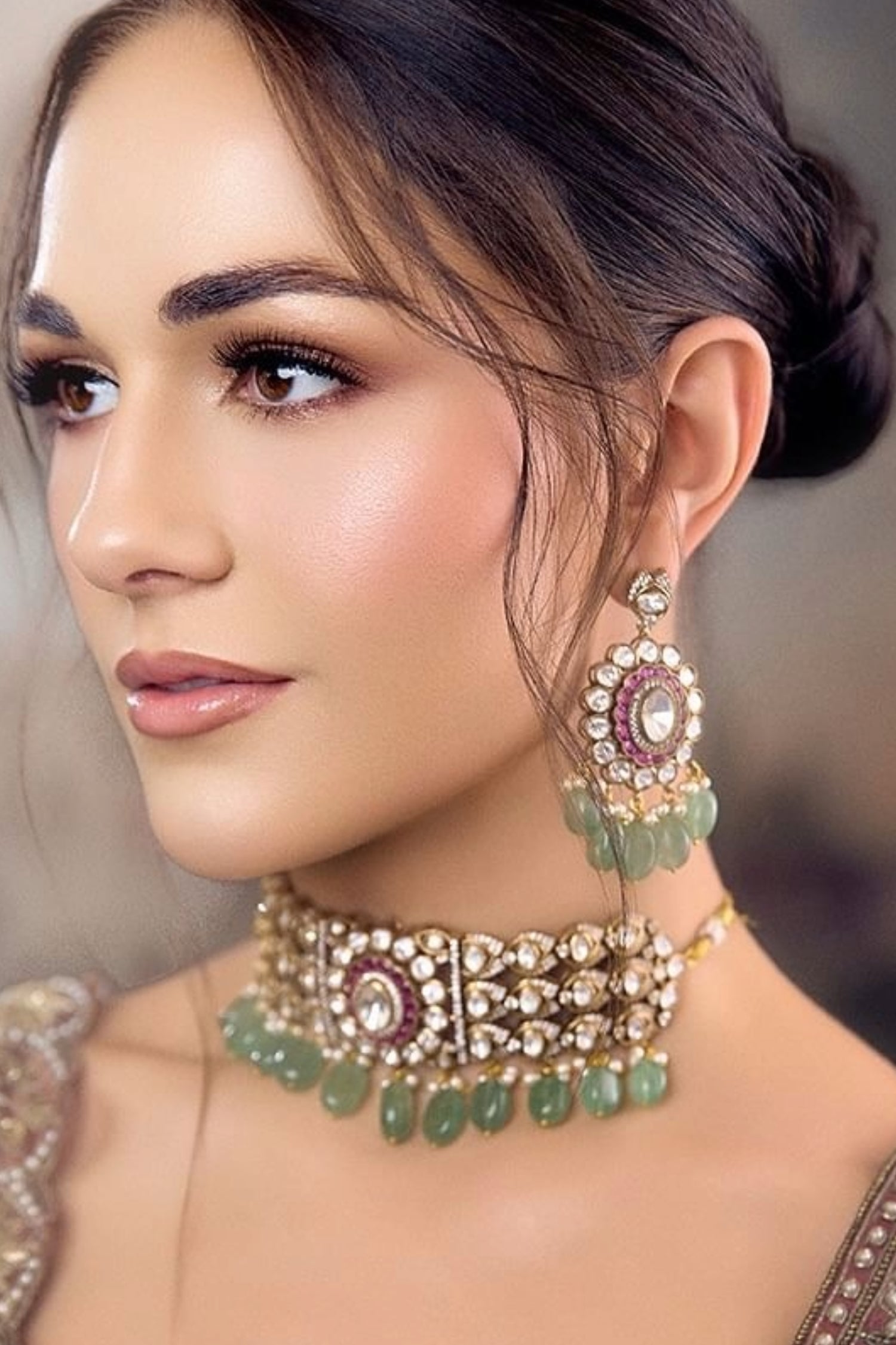 Mrunalini Victorian Polki Set