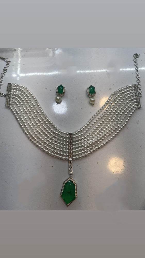 Dana Pearl Diamond Set