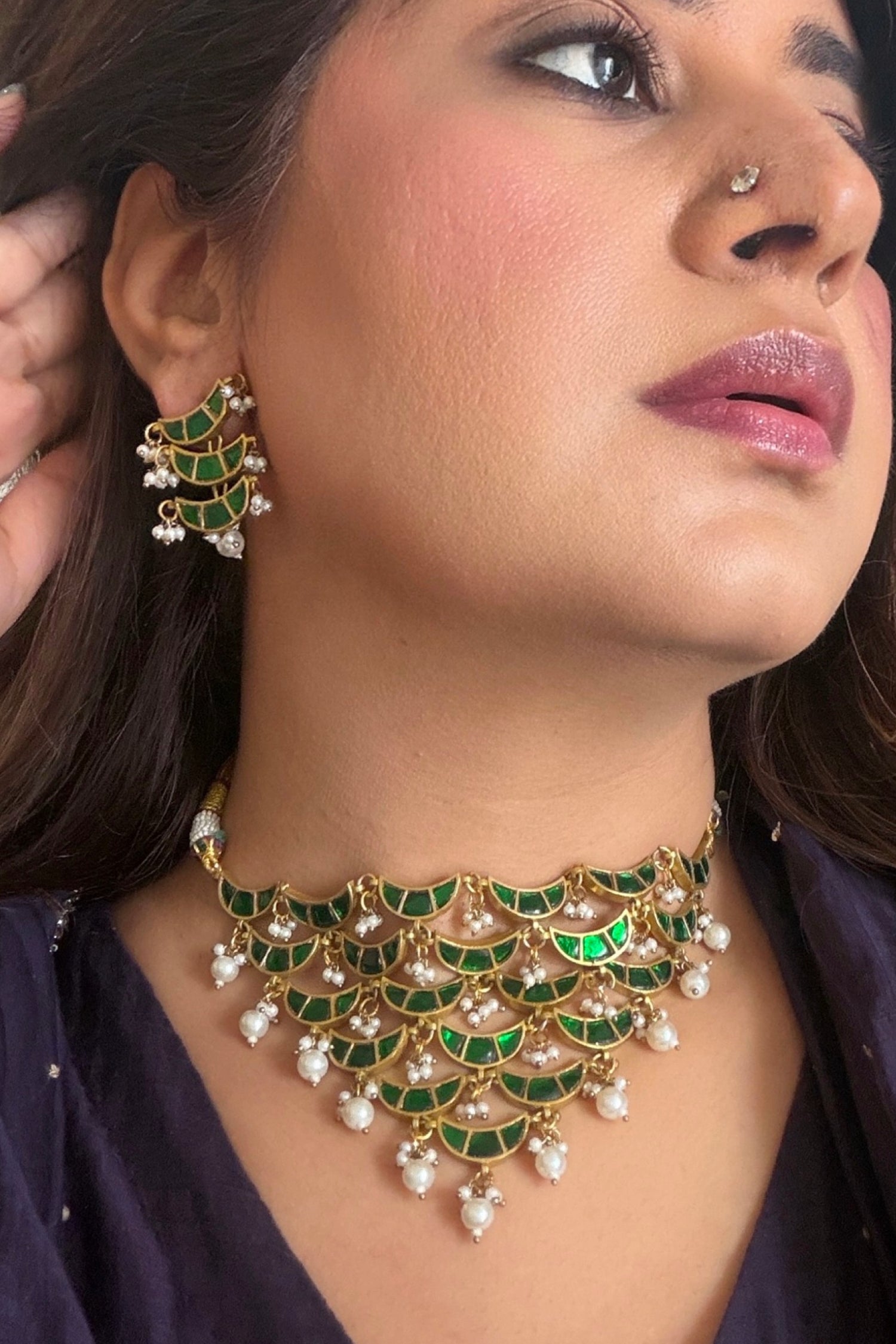 Parvati Pachi Kundan Set