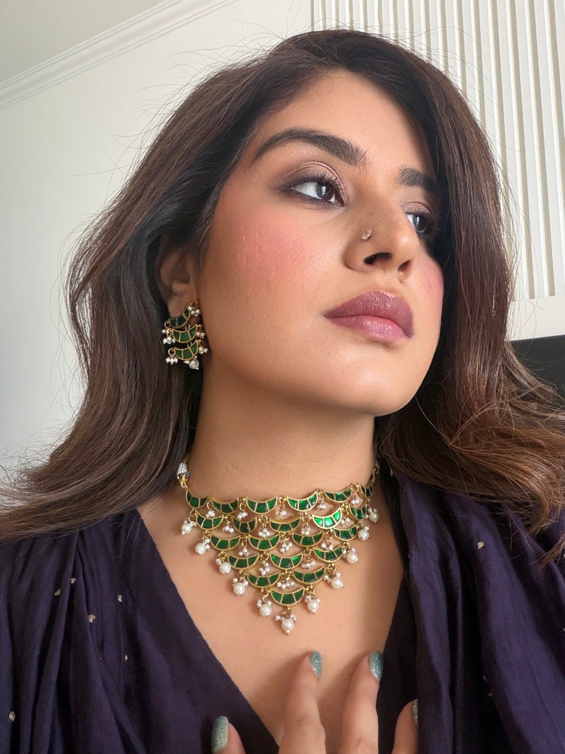 Parvati Pachi Kundan Set